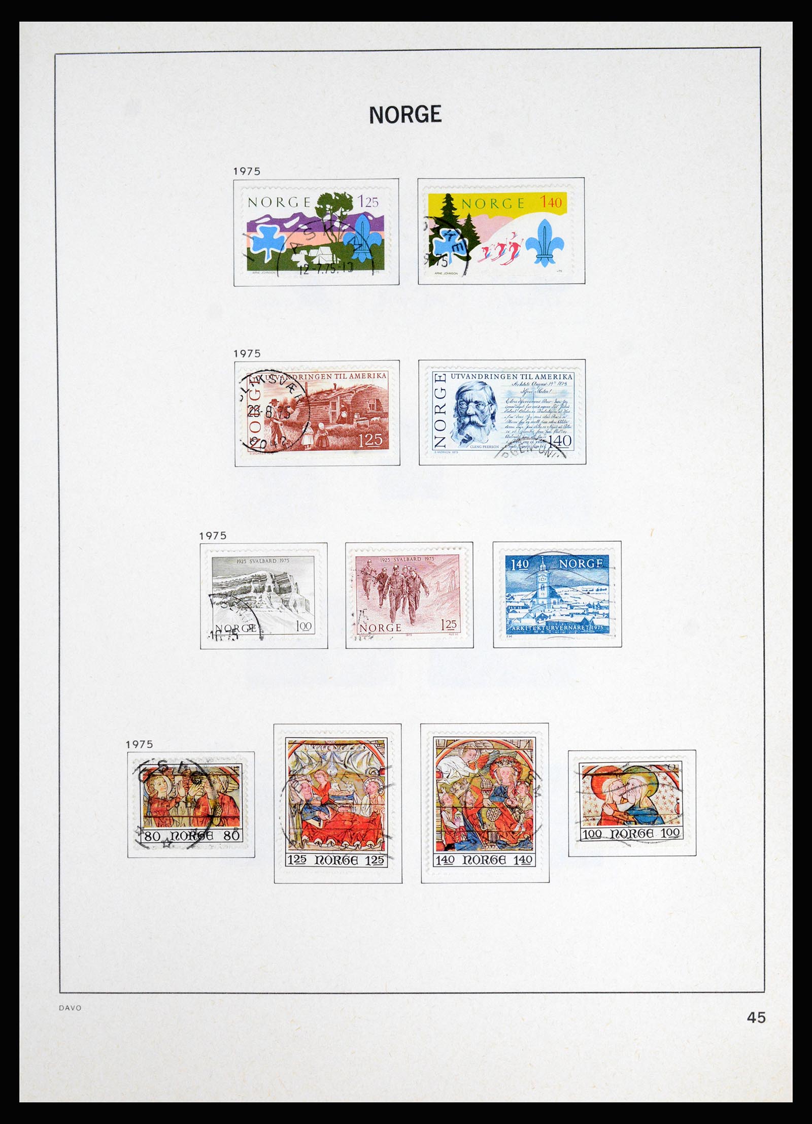 37074 050 - Postzegelverzameling 37074 Noorwegen 1855-2006.