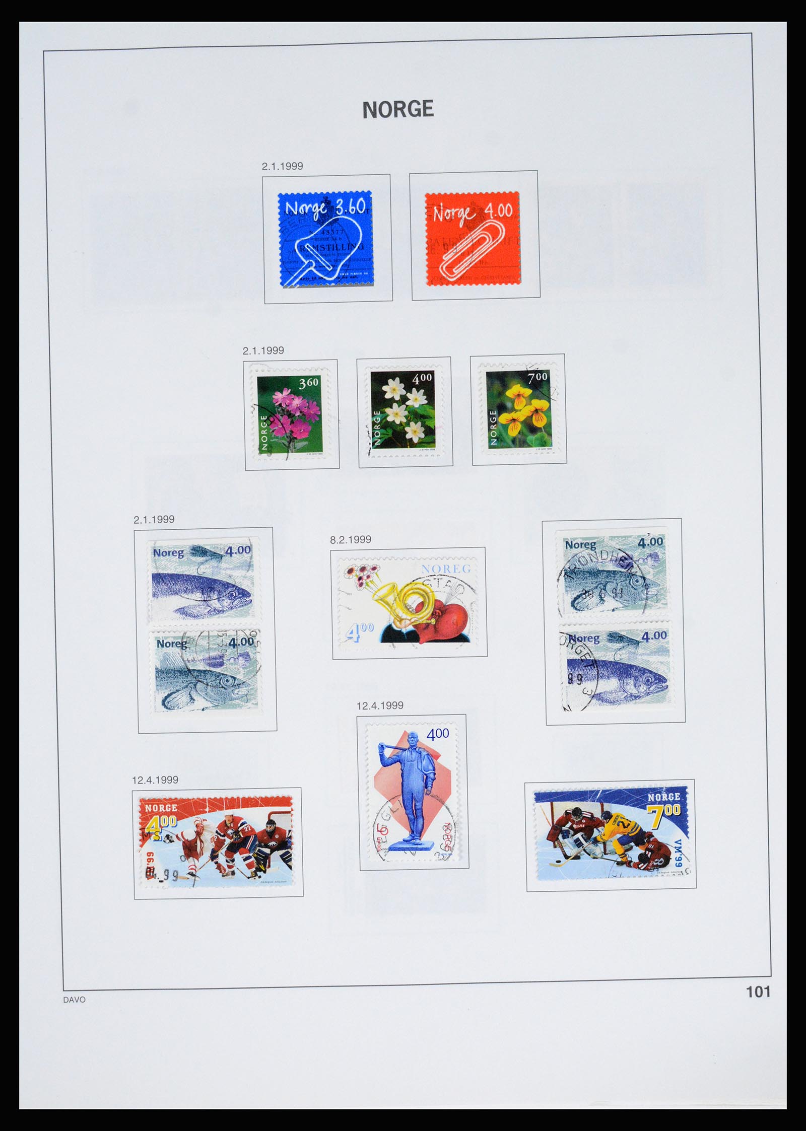 37074 107 - Postzegelverzameling 37074 Noorwegen 1855-2006.