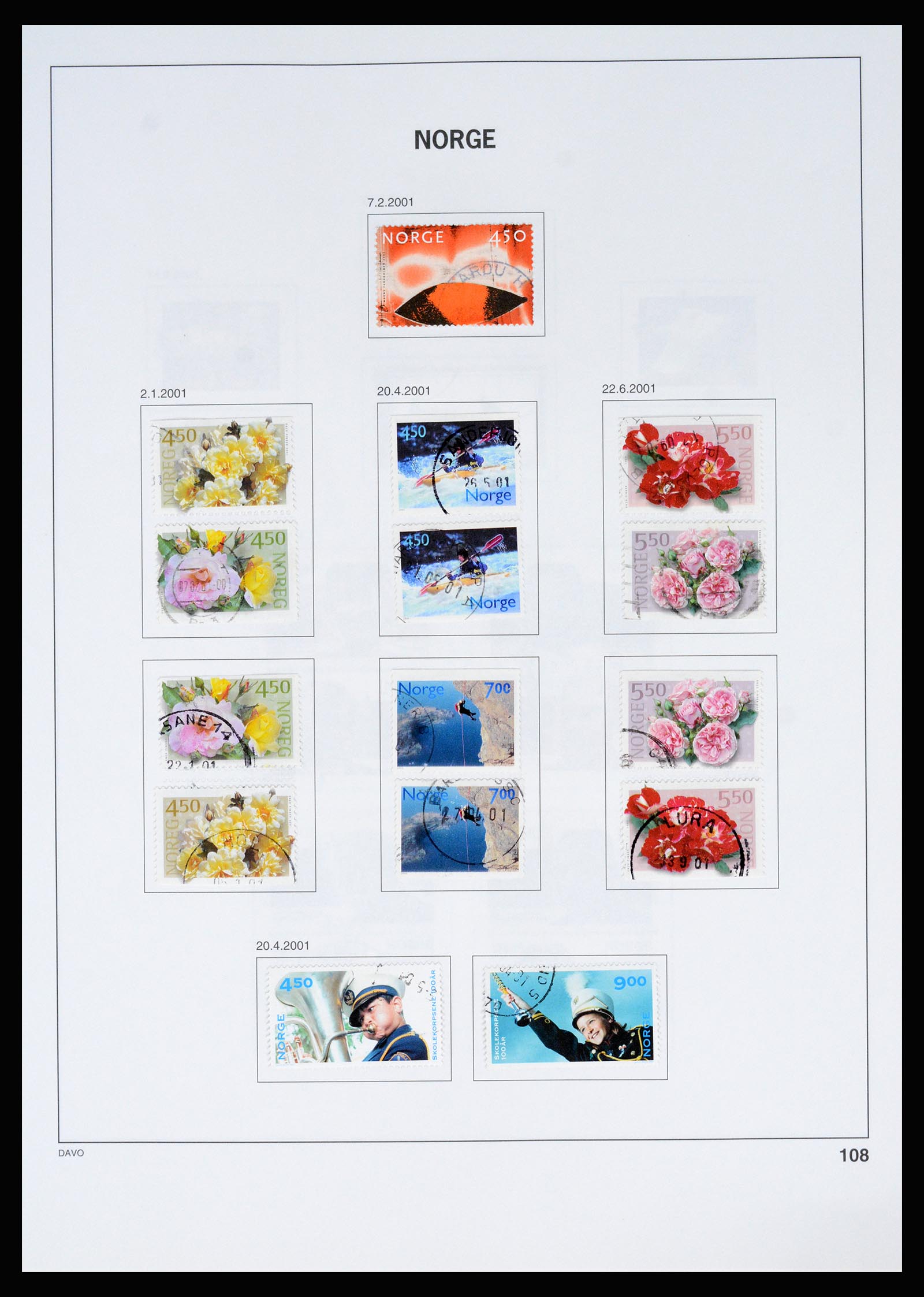 37074 114 - Postzegelverzameling 37074 Noorwegen 1855-2006.