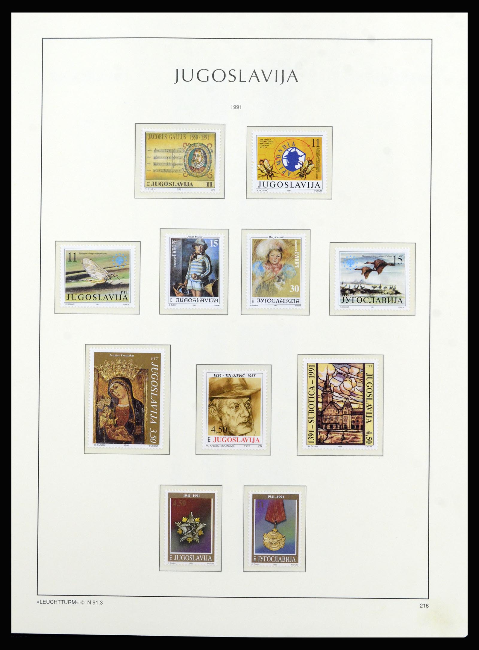 37091 200 - Postzegelverzameling 37091 Joegoslavië 1945-2001.