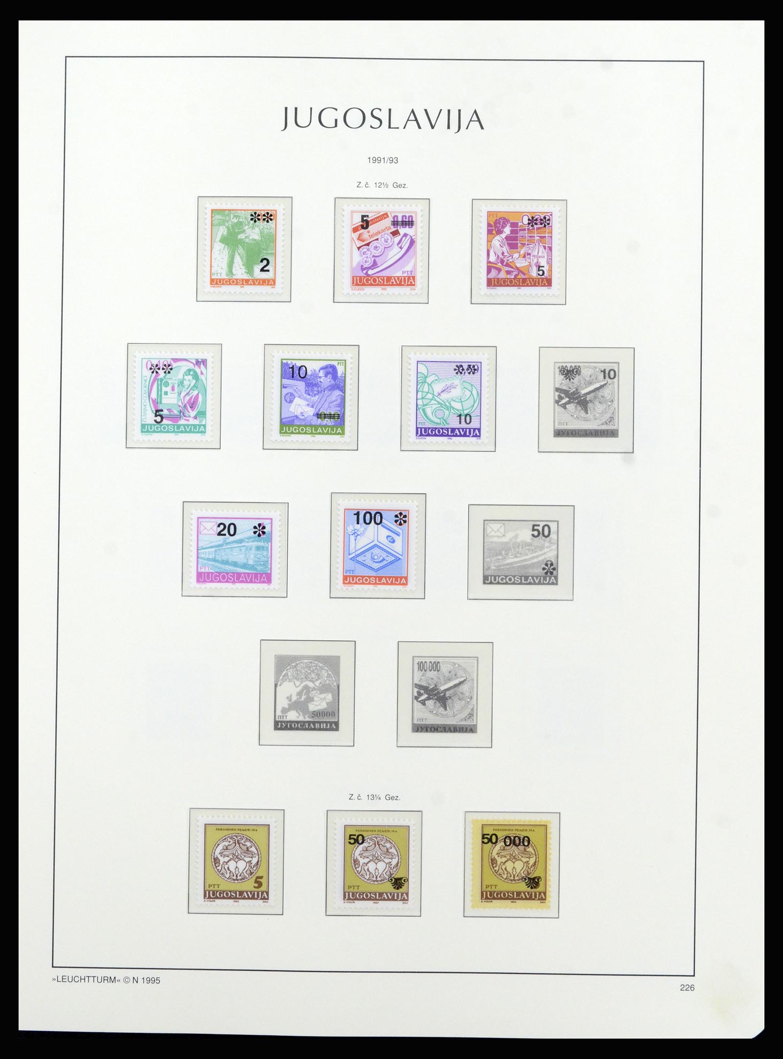 37091 210 - Postzegelverzameling 37091 Joegoslavië 1945-2001.