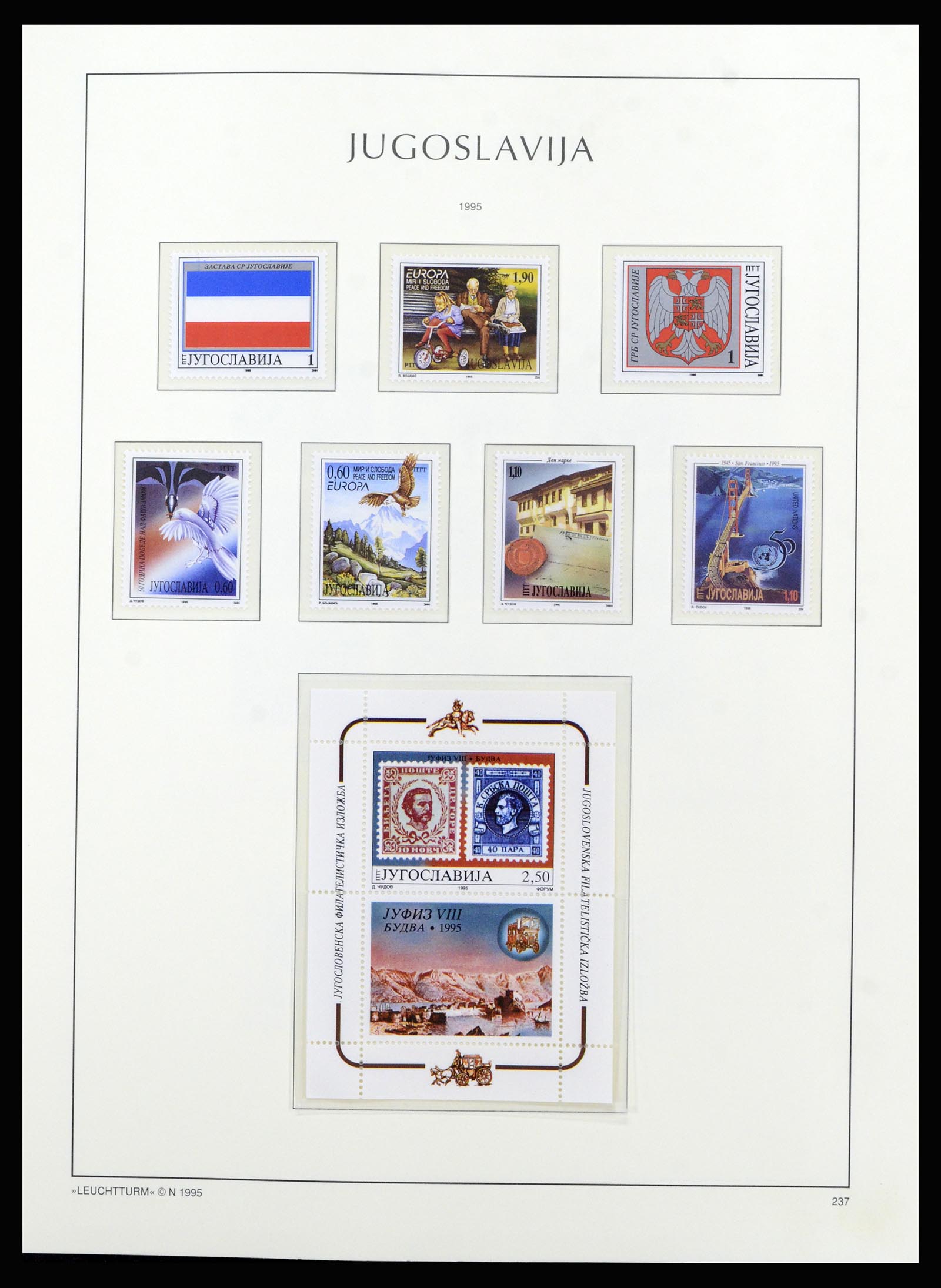 37091 221 - Postzegelverzameling 37091 Joegoslavië 1945-2001.
