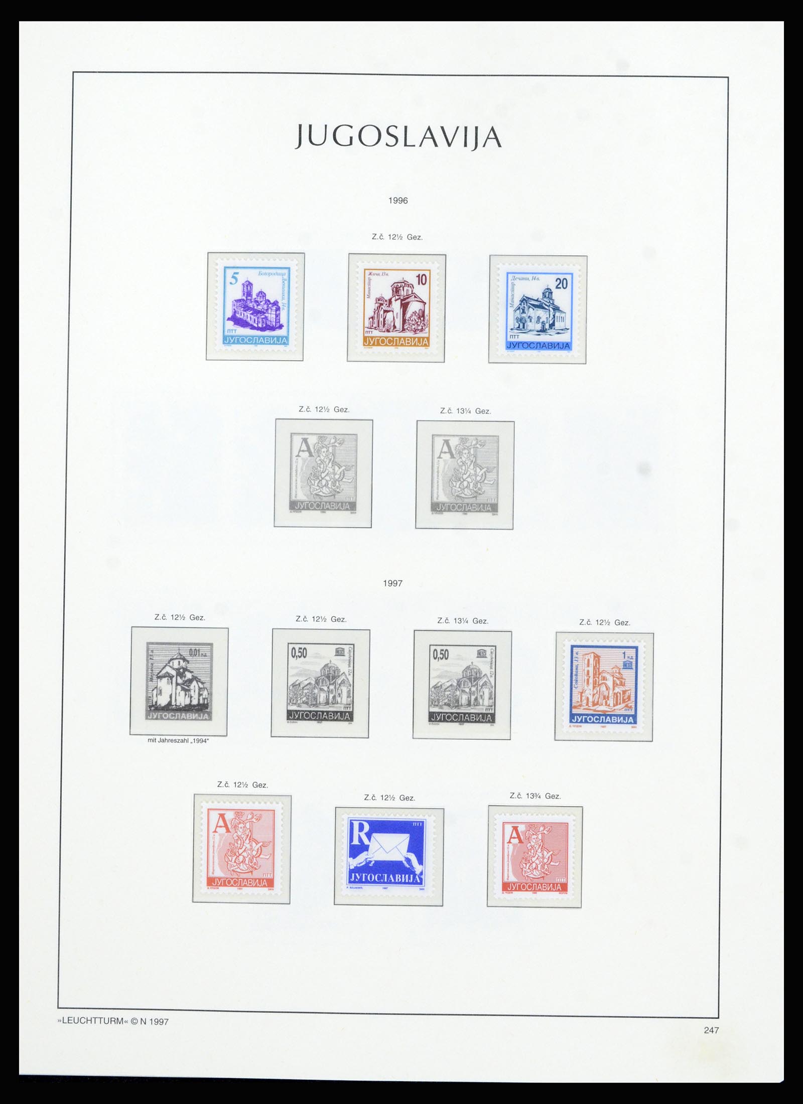 37091 231 - Postzegelverzameling 37091 Joegoslavië 1945-2001.