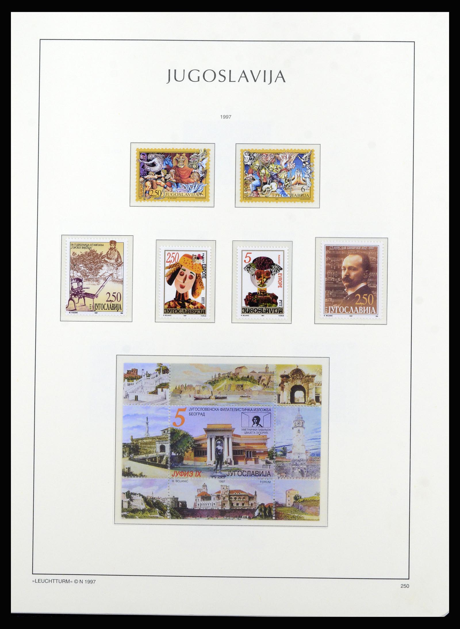 37091 234 - Postzegelverzameling 37091 Joegoslavië 1945-2001.