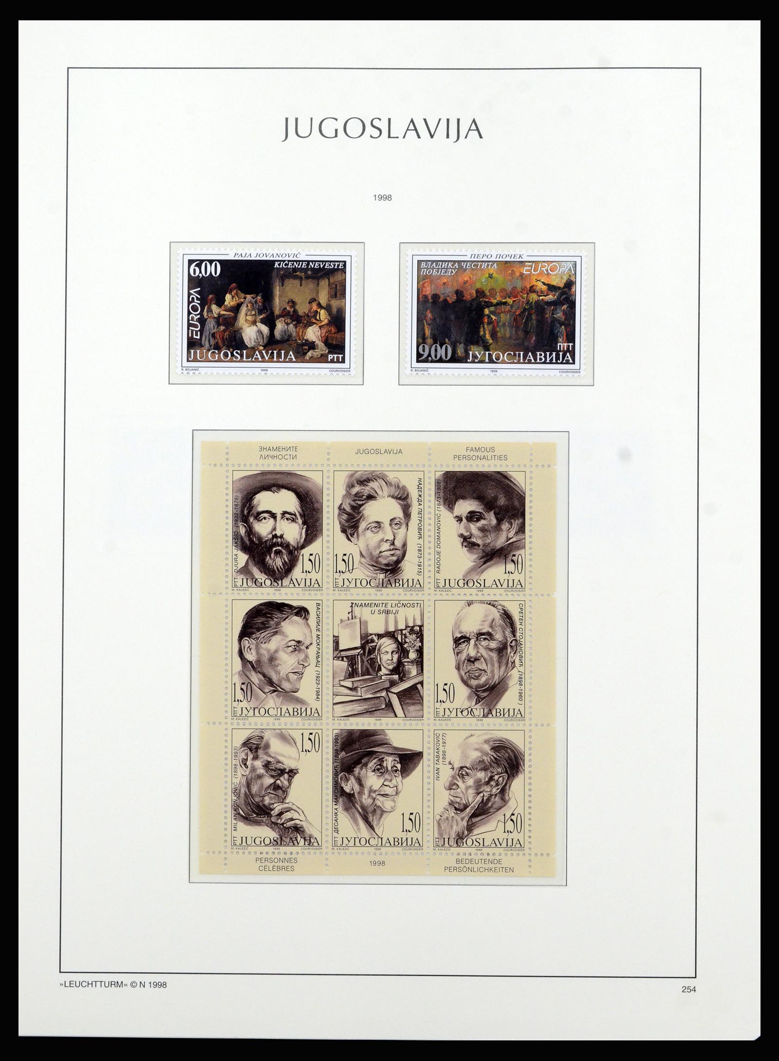 37091 238 - Postzegelverzameling 37091 Joegoslavië 1945-2001.