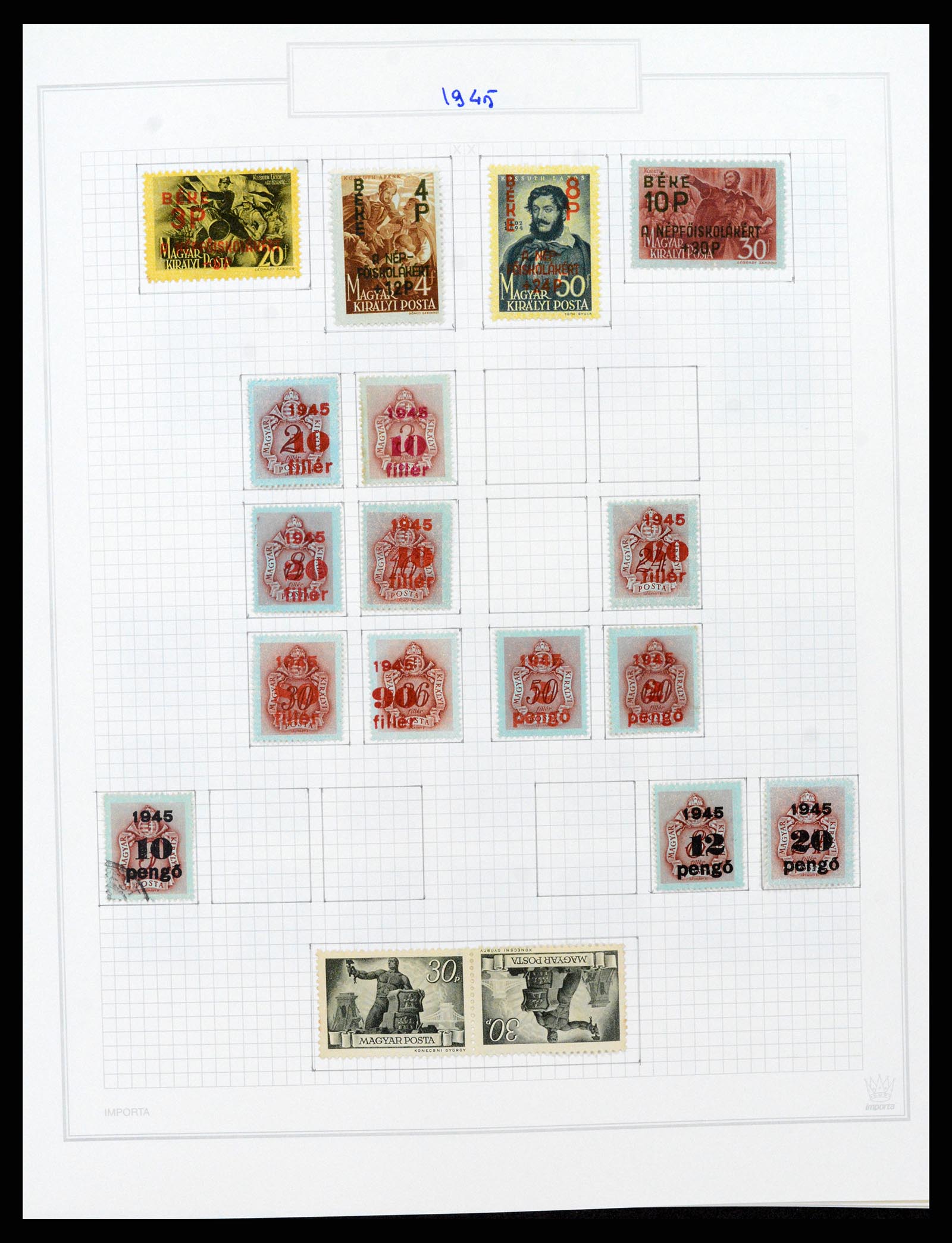 37092 116 - Postzegelverzameling 37092 Hongarije 1871-2018.