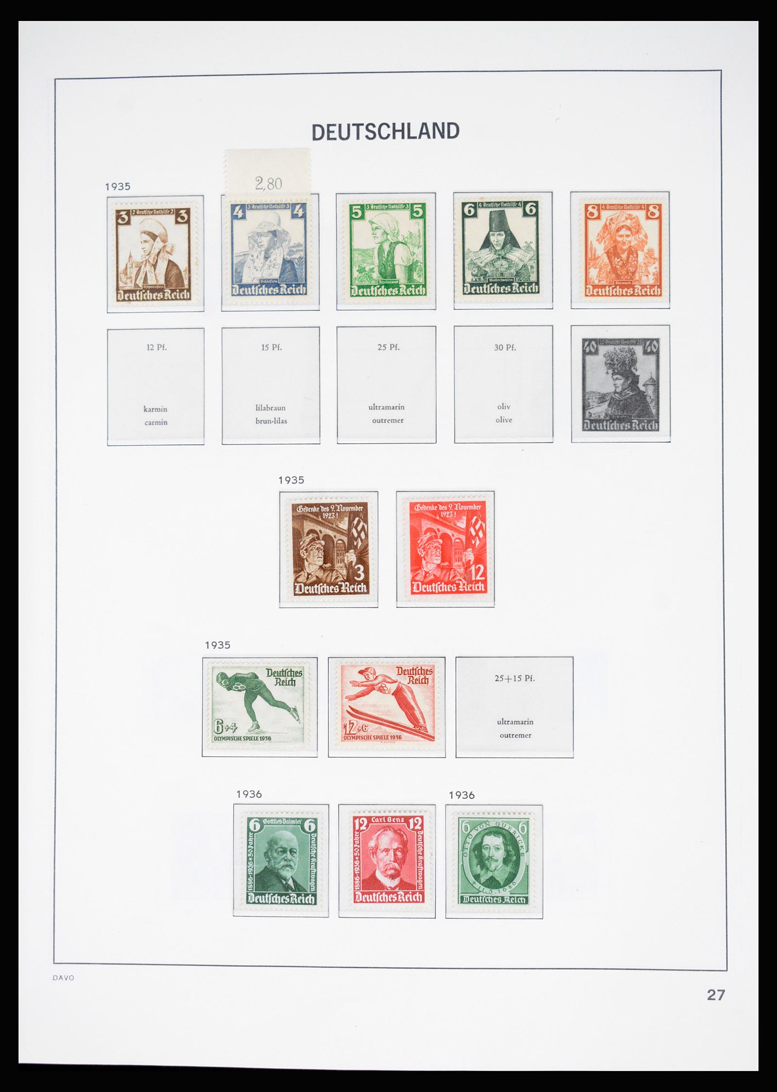 37099 024 - Postzegelverzameling 37099 Duitse Rijk 1880-1945.