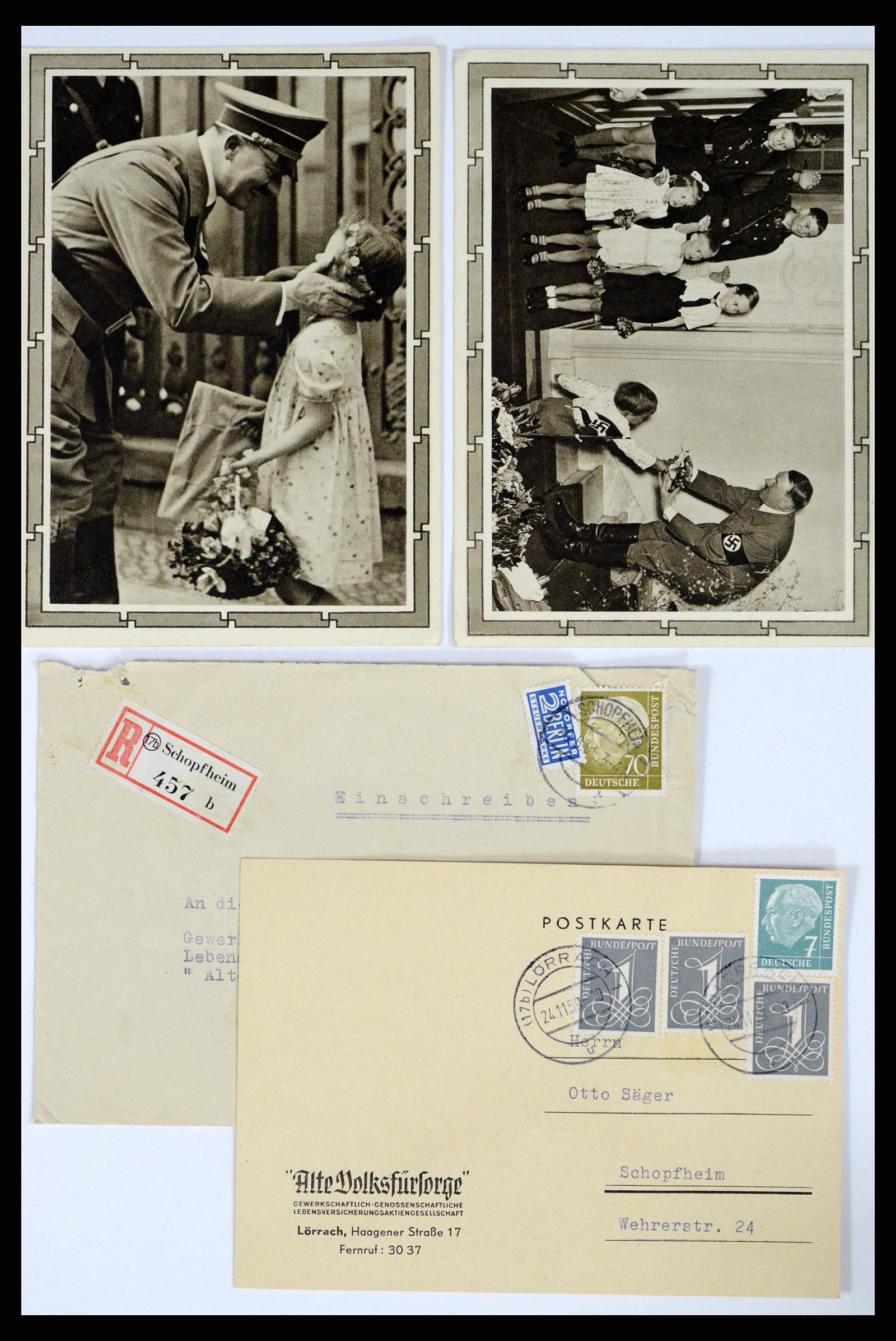 37104 081 - Postzegelverzameling 37104 Duitsland brieven 1900-1960.