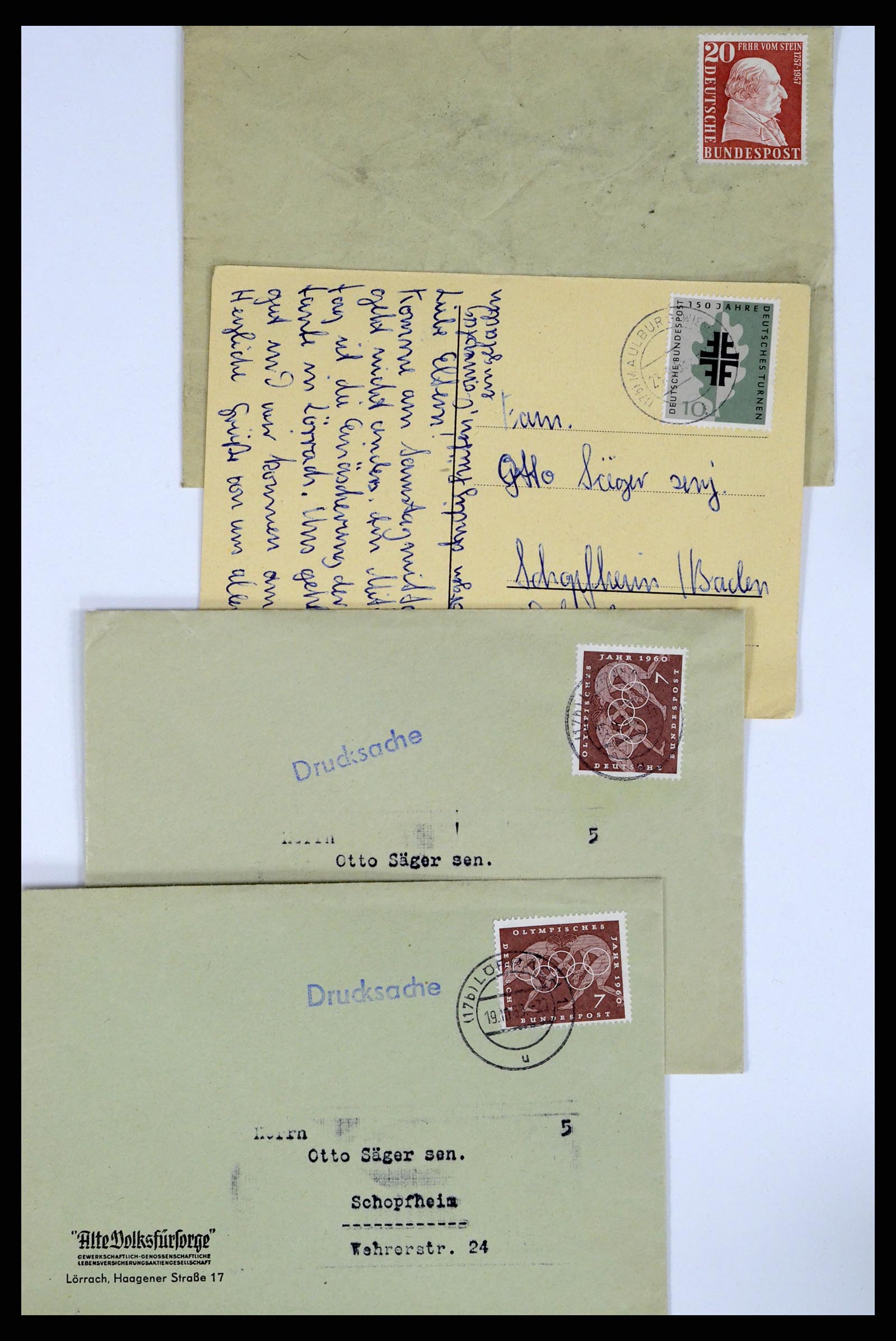 37104 087 - Postzegelverzameling 37104 Duitsland brieven 1900-1960.