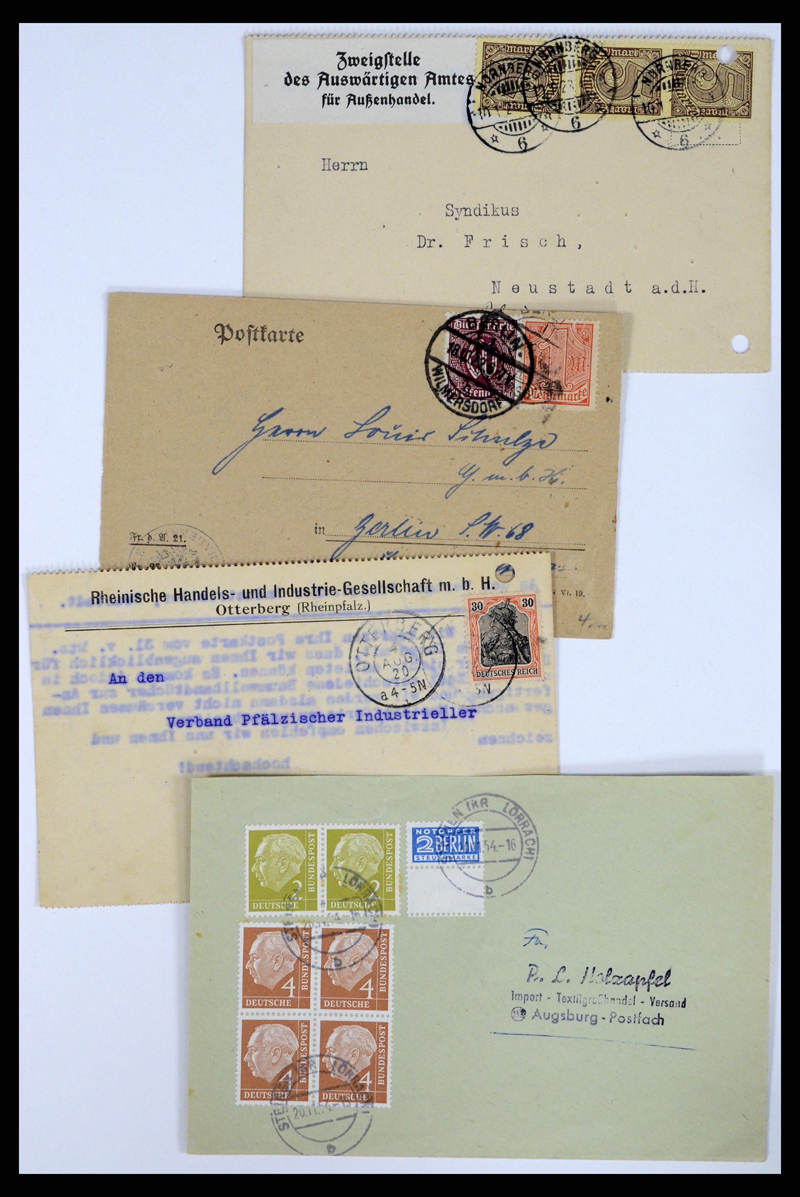 37104 095 - Postzegelverzameling 37104 Duitsland brieven 1900-1960.