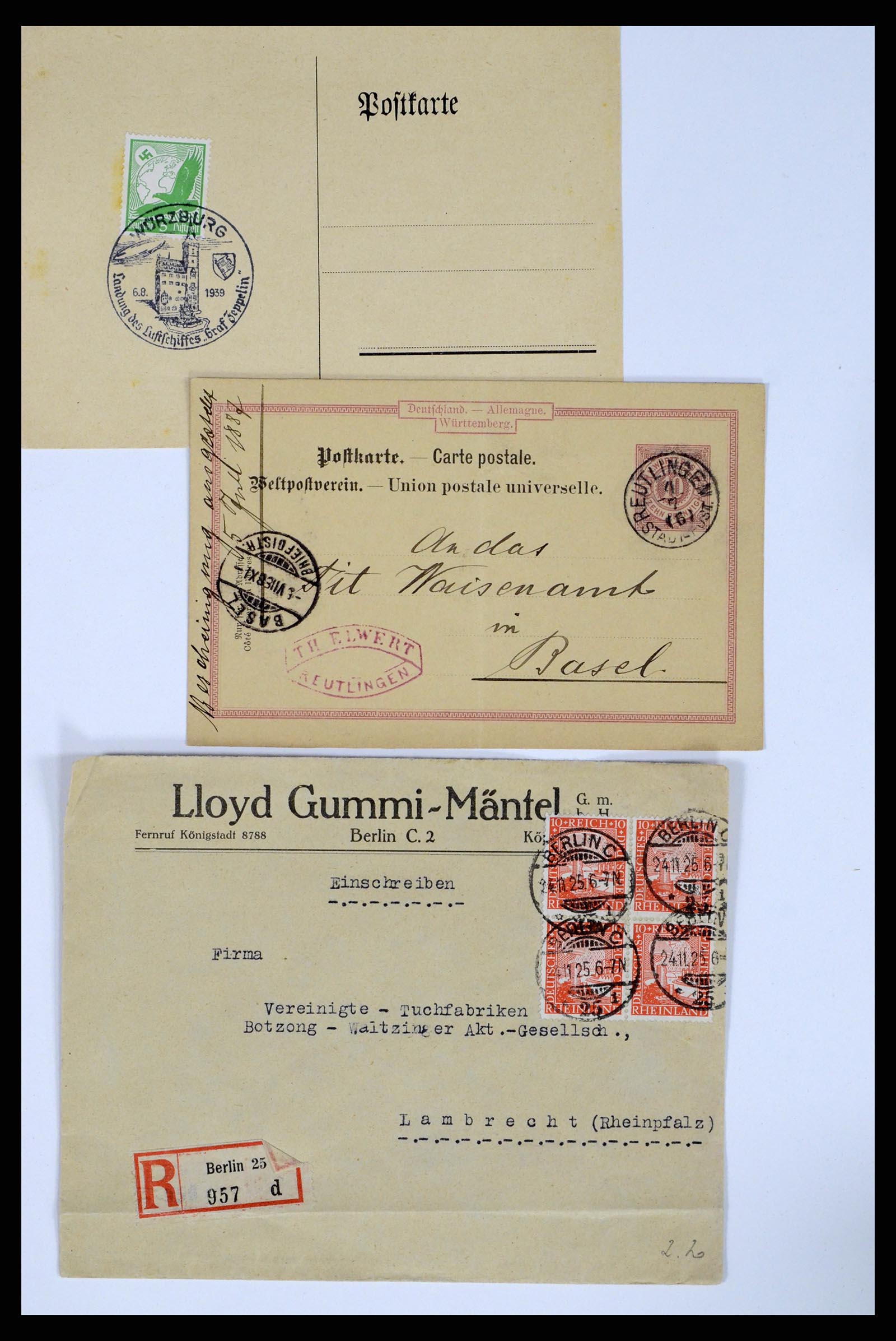 37104 096 - Postzegelverzameling 37104 Duitsland brieven 1900-1960.