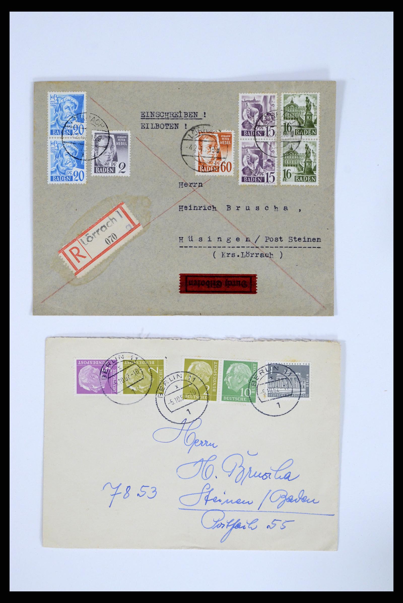 37104 098 - Postzegelverzameling 37104 Duitsland brieven 1900-1960.
