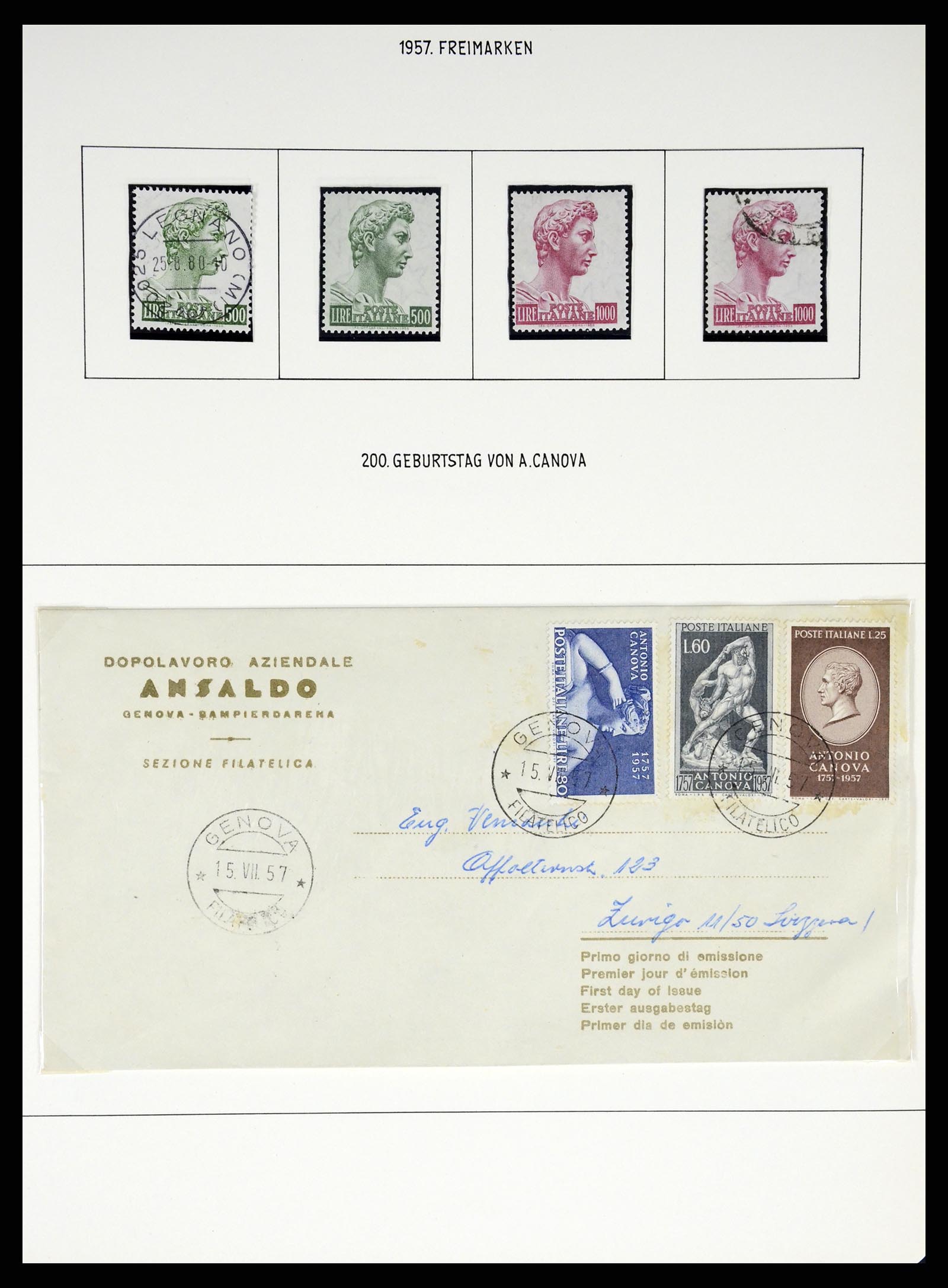 37110 391 - Postzegelverzameling 37110 Italië 1763(!)-1962.