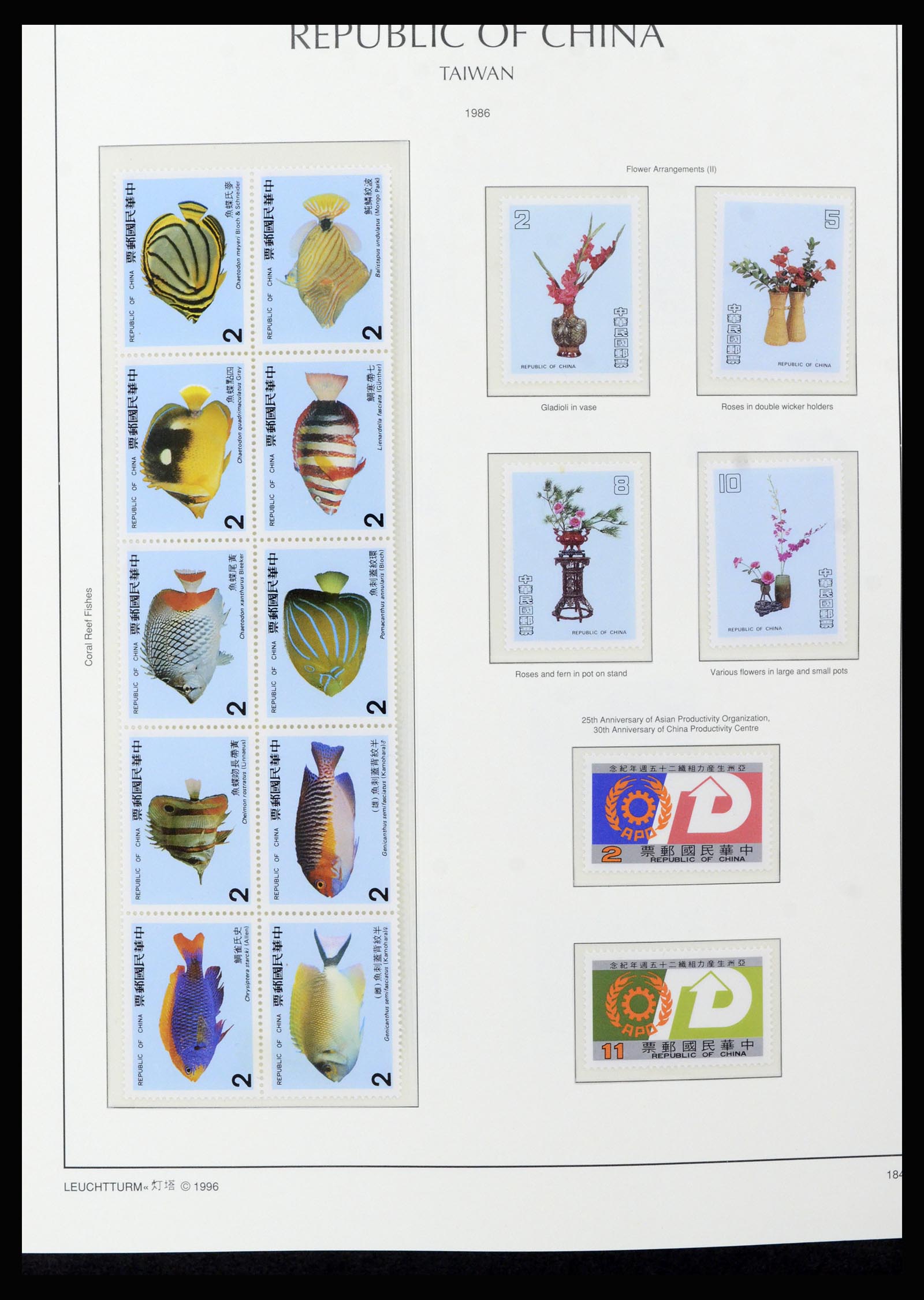 37111 109 - Postzegelverzameling 37111 Taiwan 1970-2011.