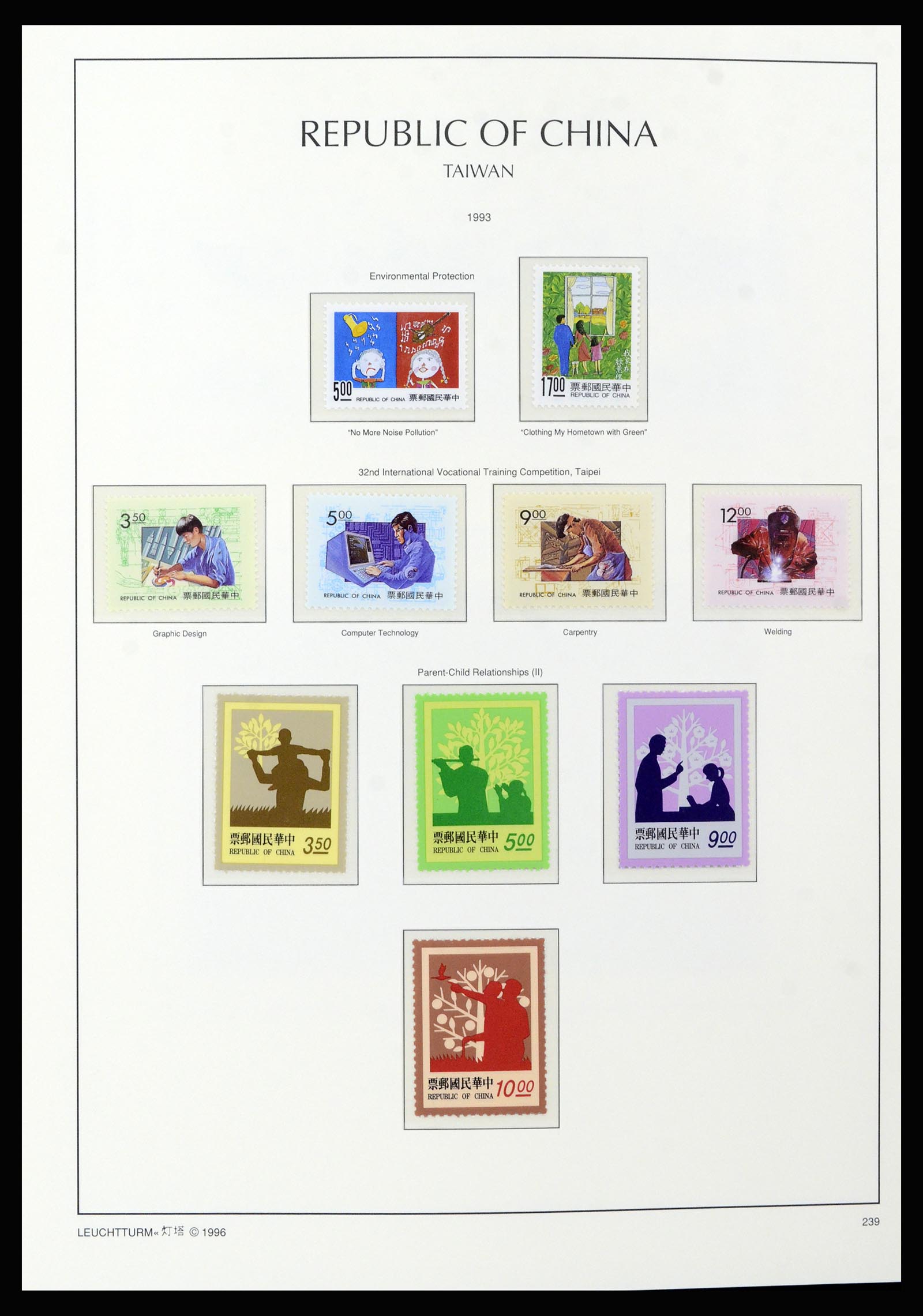 37111 165 - Postzegelverzameling 37111 Taiwan 1970-2011.
