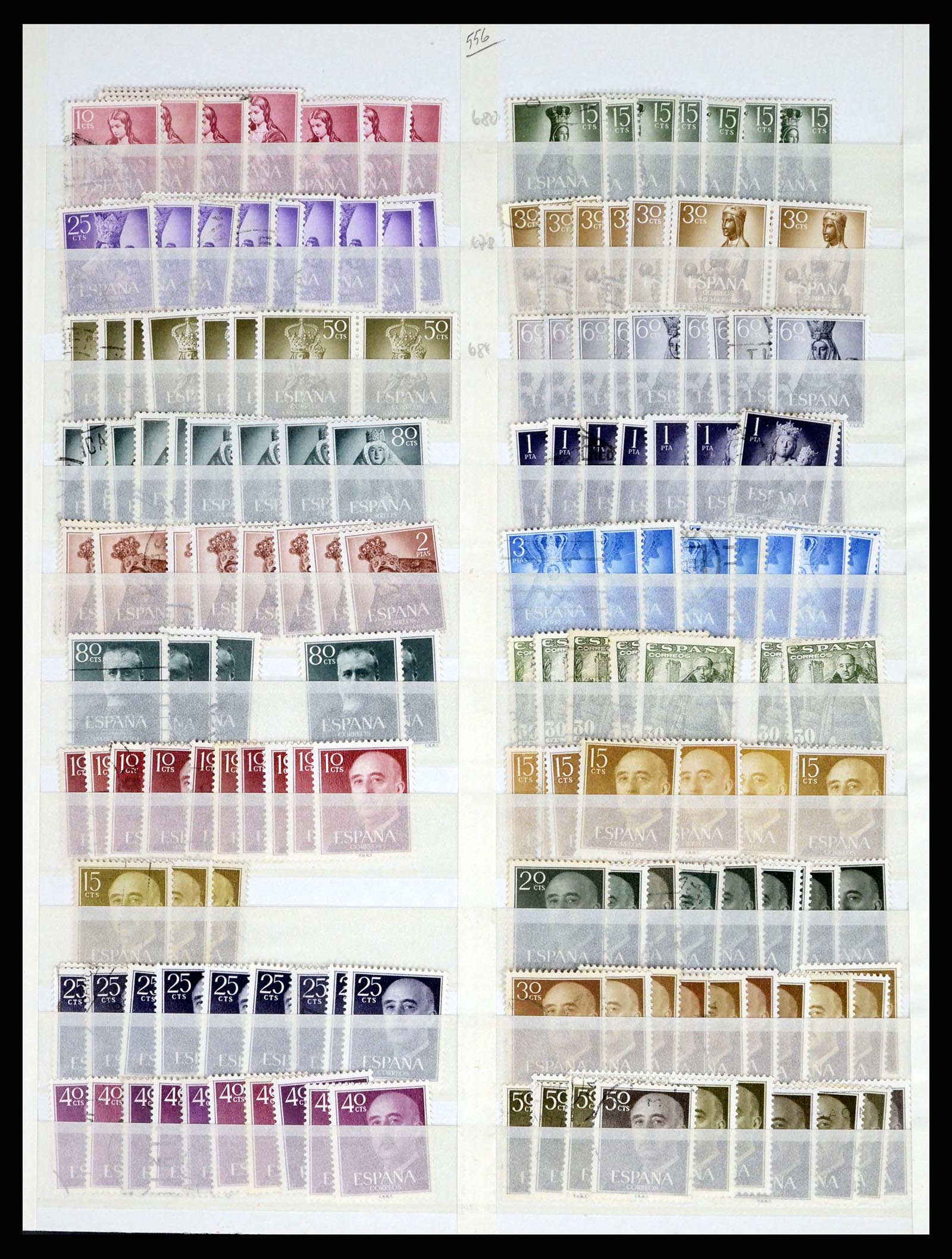 37124 061 - Postzegelverzameling 37124 Spanje 1850-2000.
