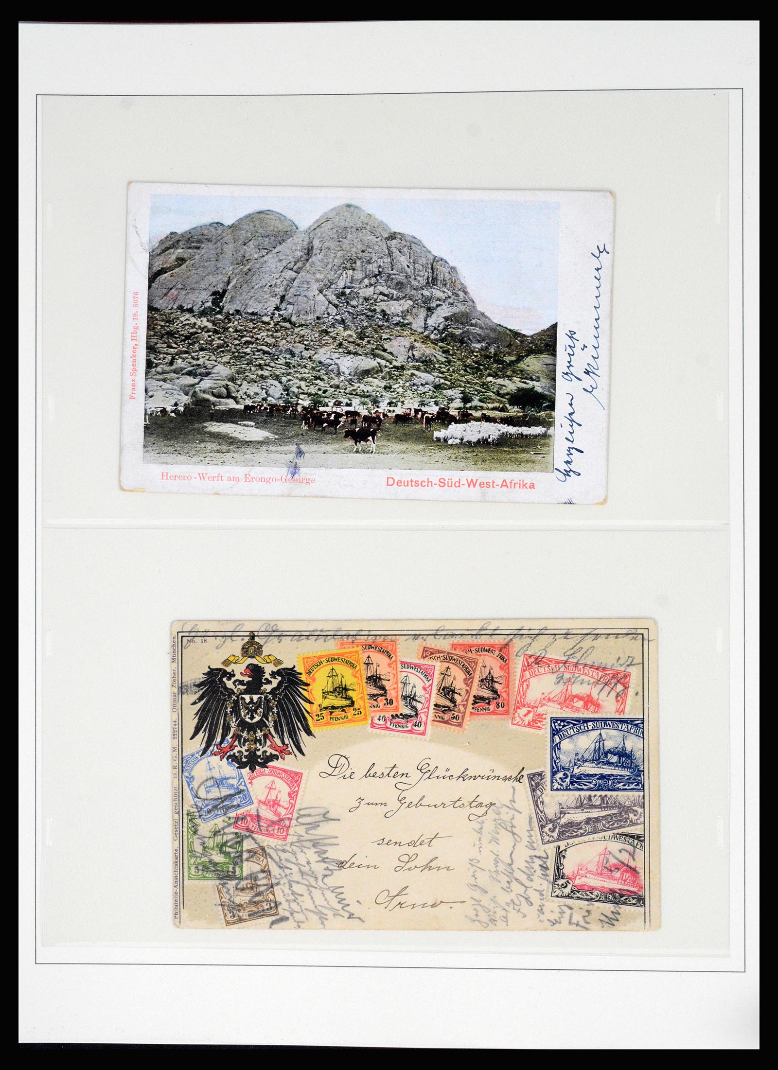 37130 083 - Postzegelverzameling 37130 Duitse koloniën 1884-1918.
