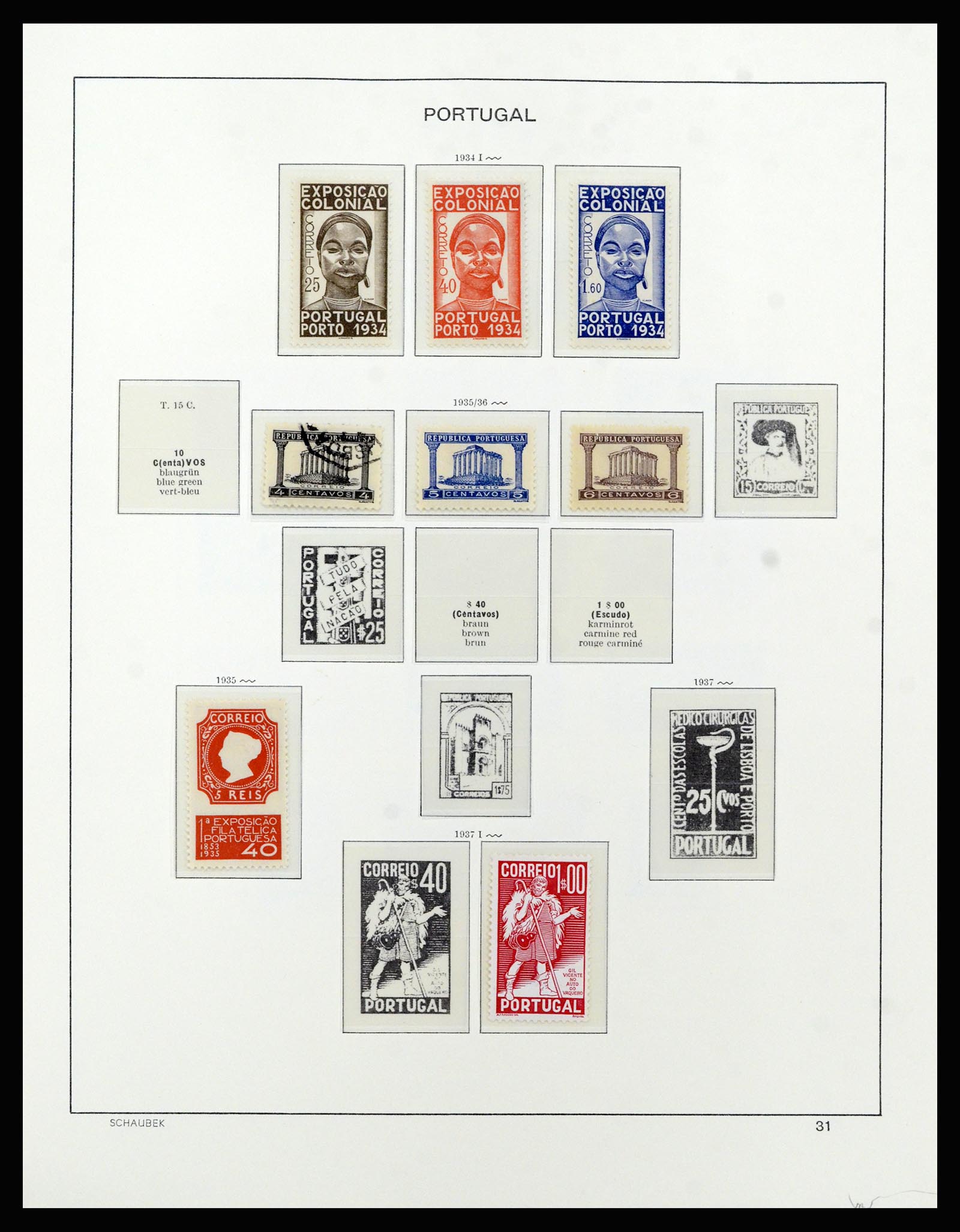 37137 054 - Stamp collection 37137 Portugal 1894-1944.