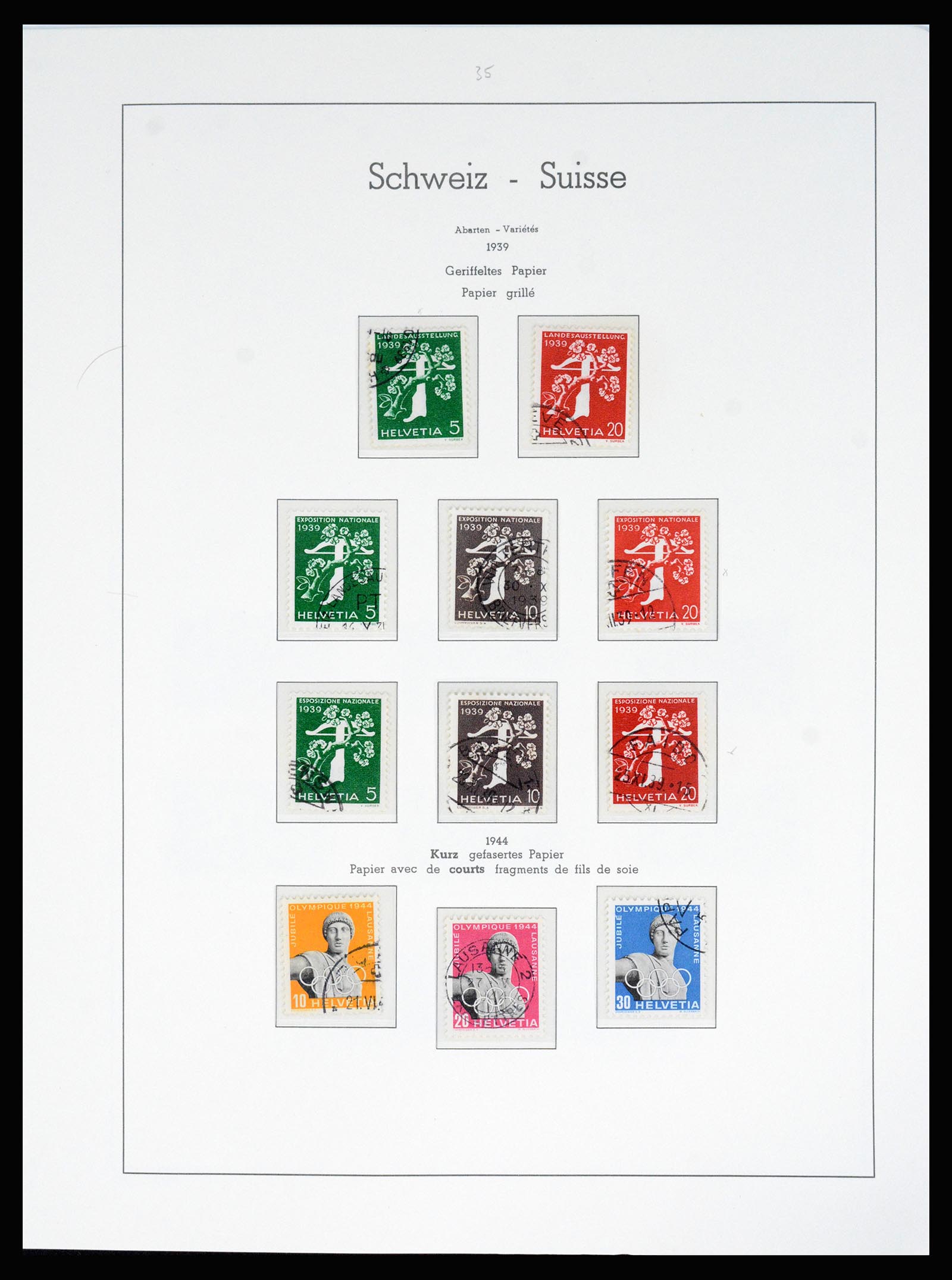 37155 035 - Postzegelverzameling 37155 Zwitserland 1862-2016.