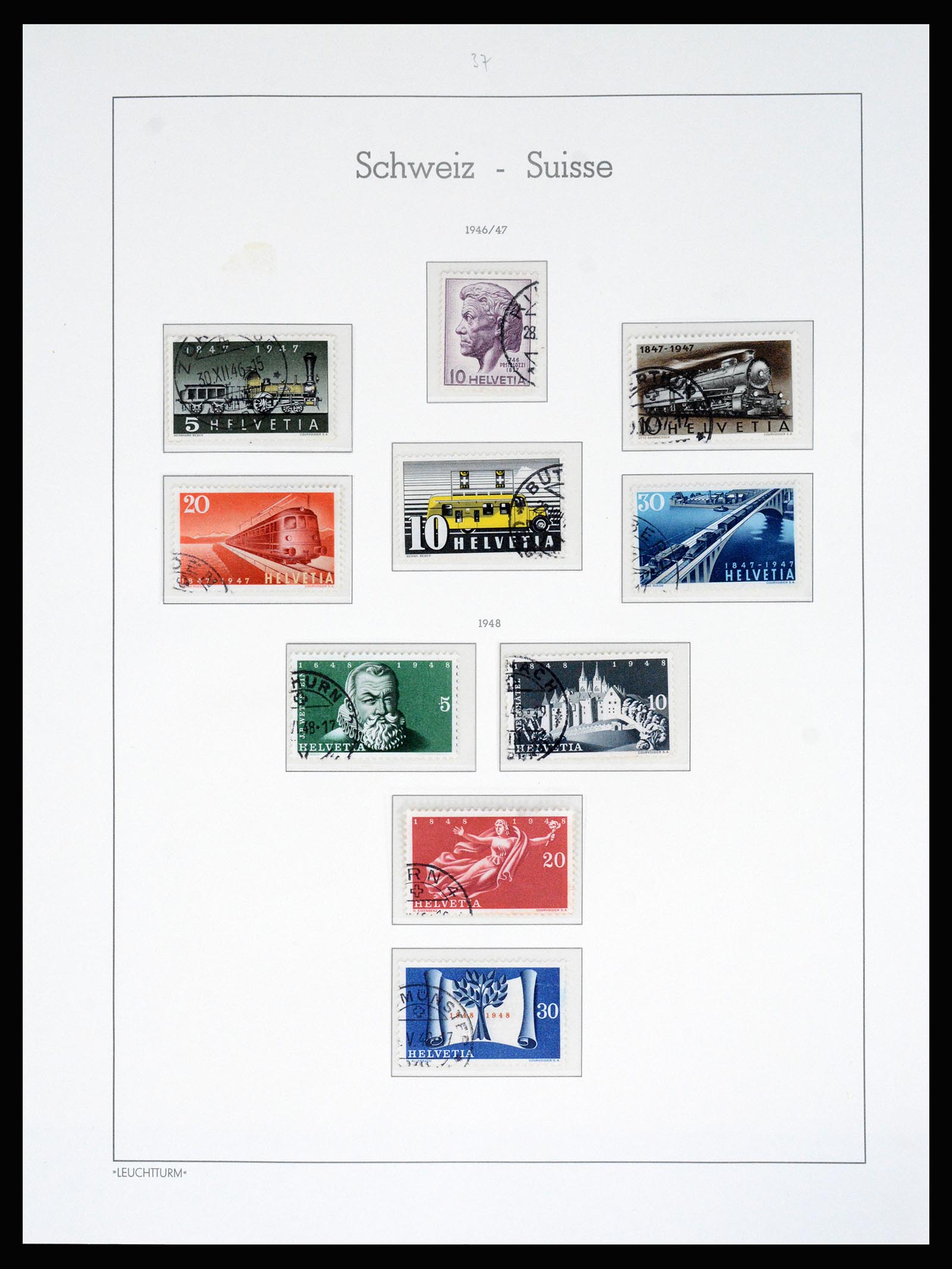 37155 039 - Postzegelverzameling 37155 Zwitserland 1862-2016.