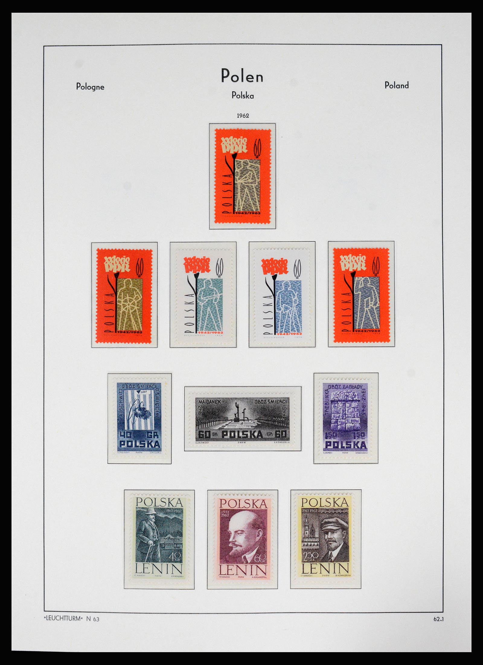 37168 093 - Postzegelverzameling 37168 Polen 1918-1988.