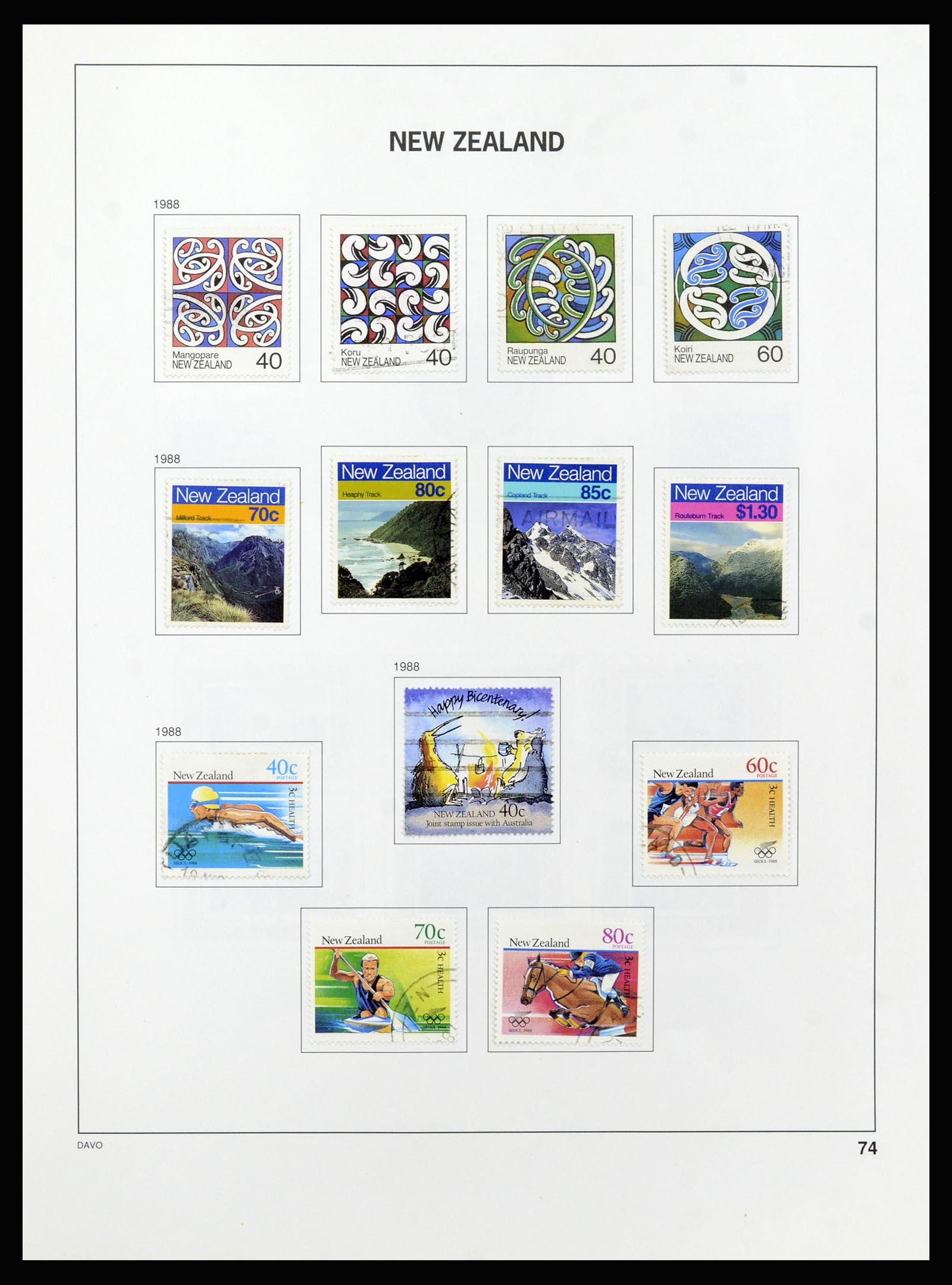 37209 075 - Postzegelverzameling 37209 Nieuw Zeeland 1855-1997.
