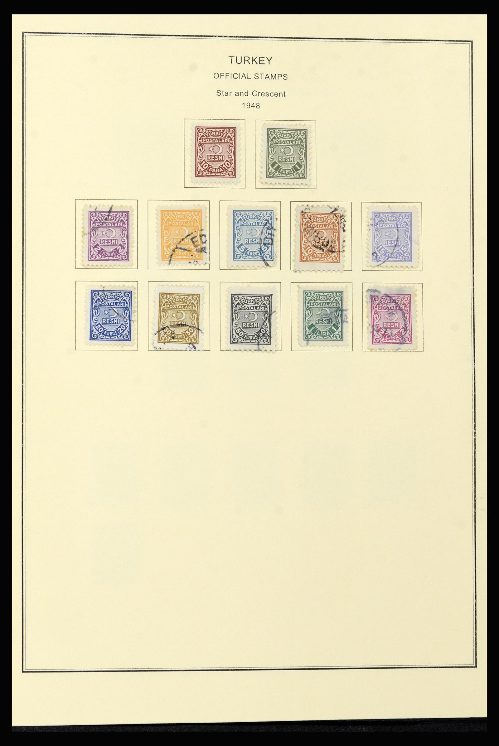 37224 069 - Postzegelverzameling 37224 Turkije 1863-2000.