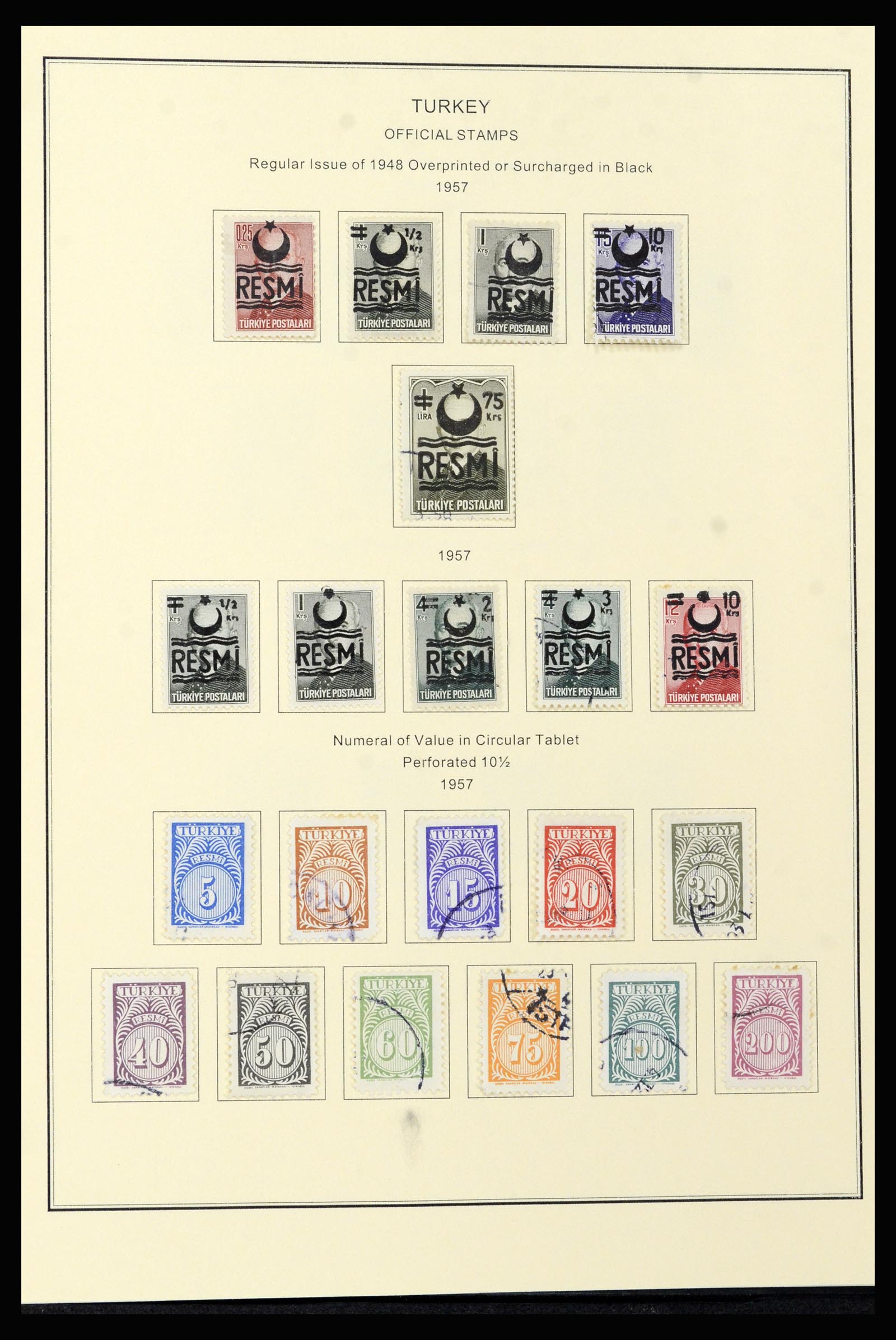 37224 073 - Postzegelverzameling 37224 Turkije 1863-2000.