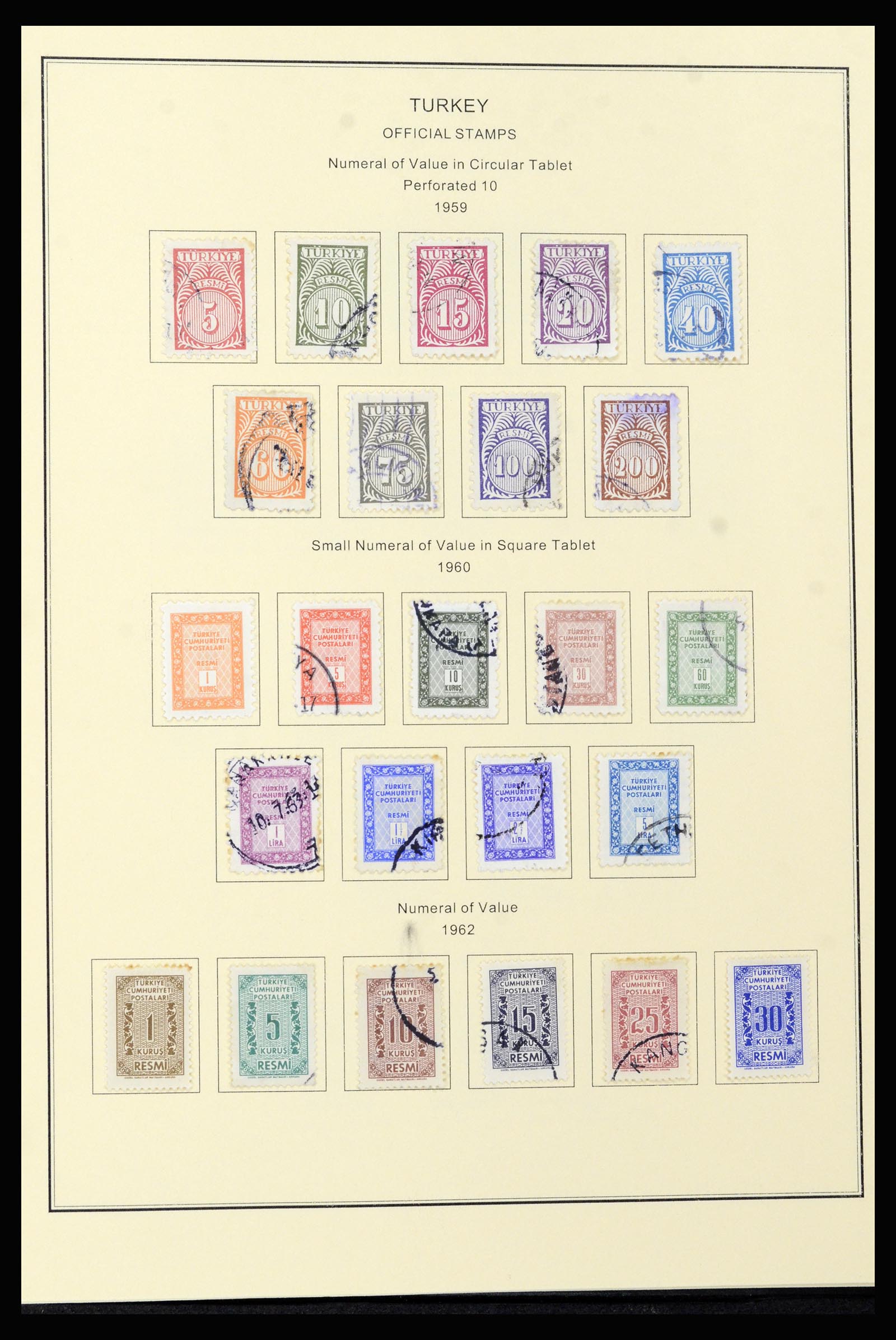 37224 074 - Postzegelverzameling 37224 Turkije 1863-2000.