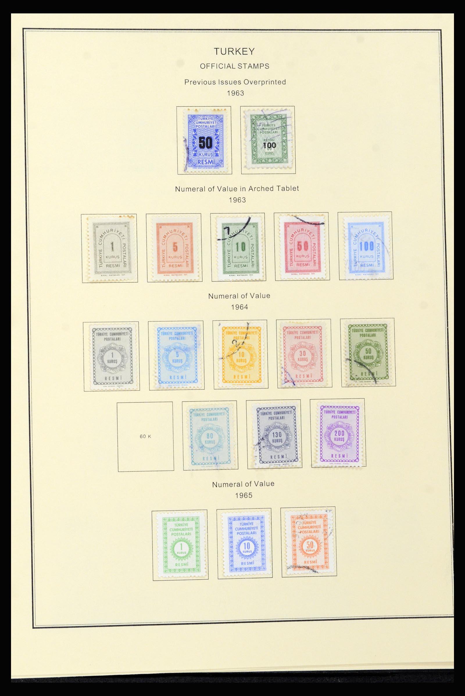 37224 075 - Postzegelverzameling 37224 Turkije 1863-2000.