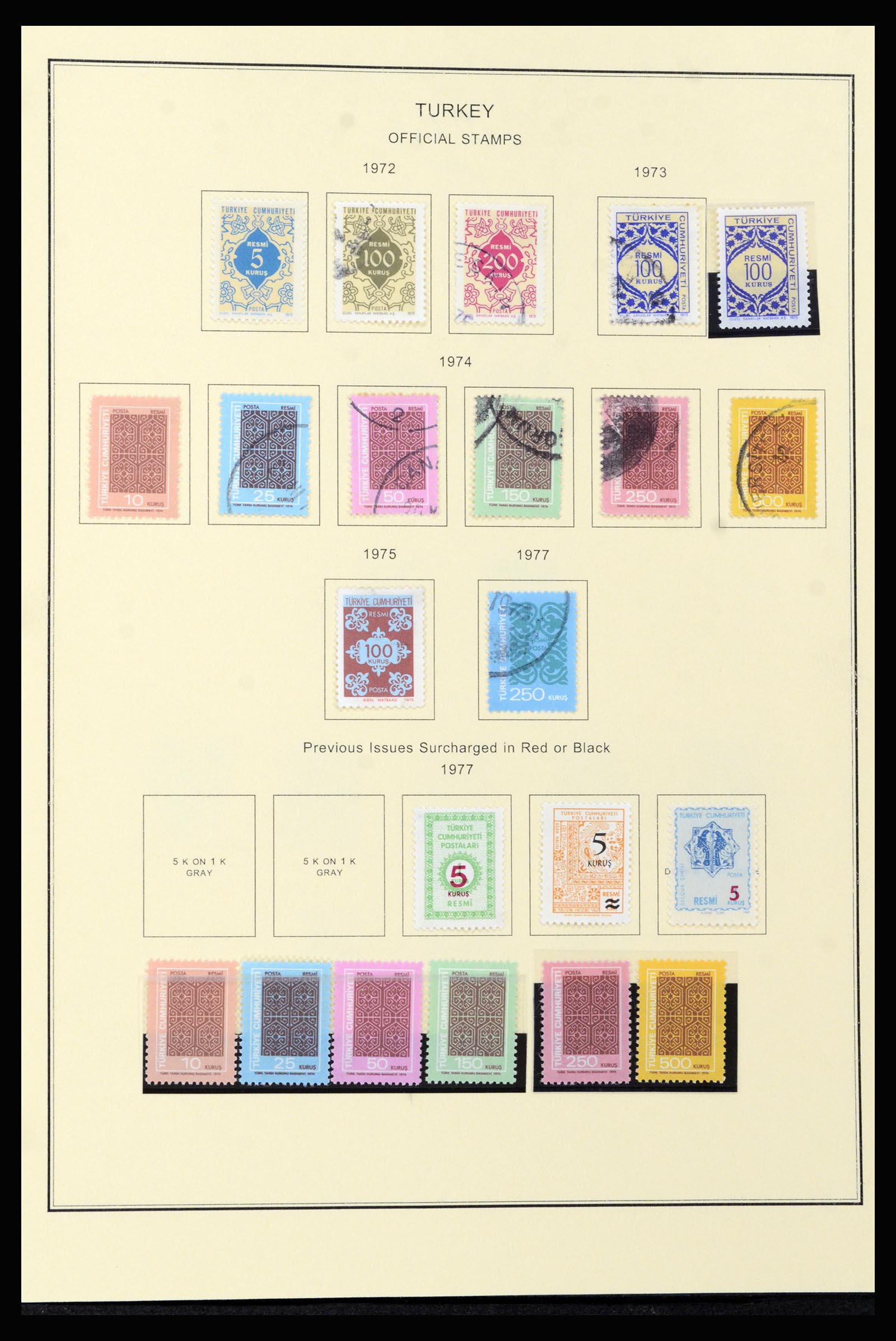 37224 077 - Postzegelverzameling 37224 Turkije 1863-2000.