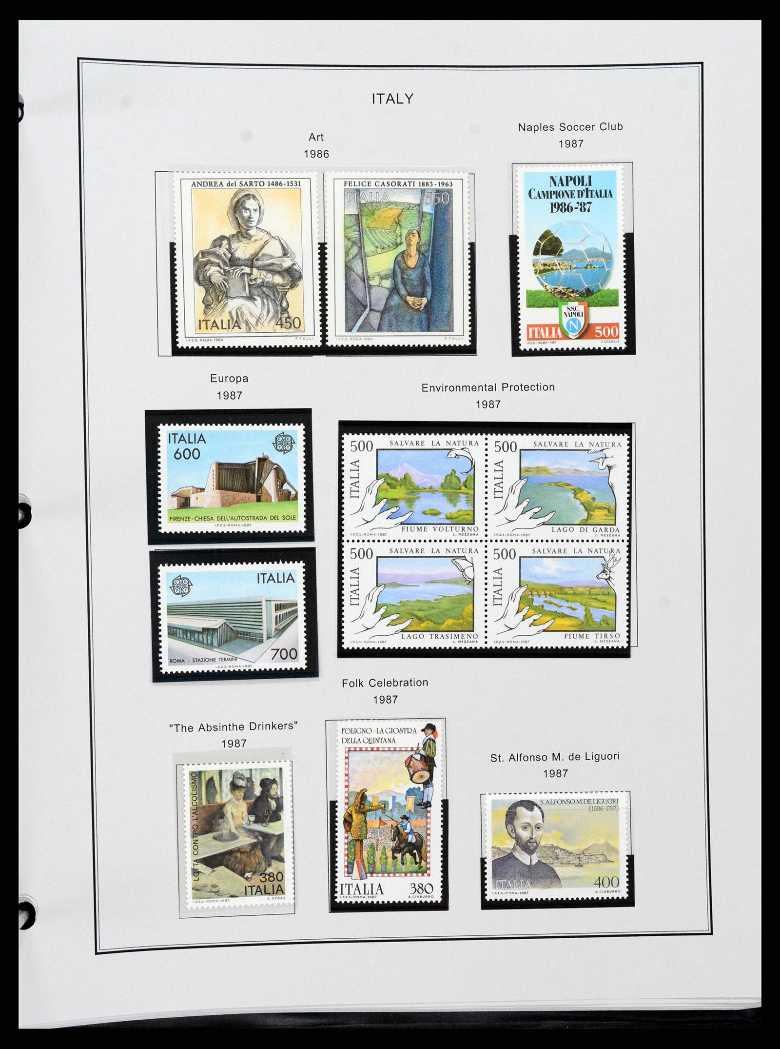 37230 185 - Postzegelverzameling 37230 Italië en gebieden 1862-1990.