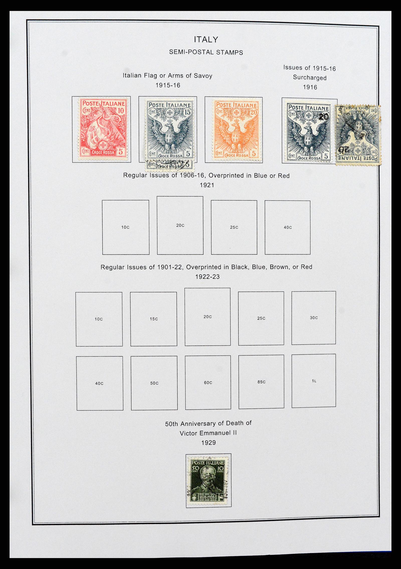 37230 196 - Postzegelverzameling 37230 Italië en gebieden 1862-1990.
