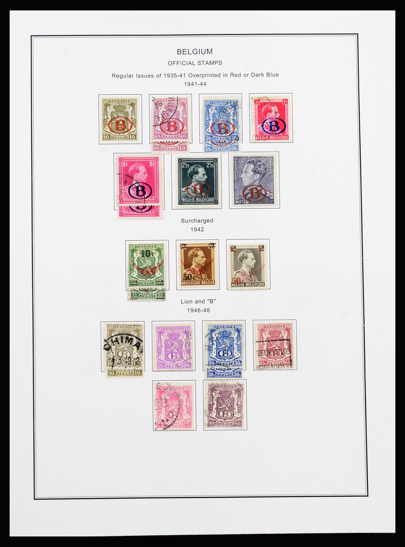 37240 222 - Postzegelverzameling 37240 België 1849-1996.