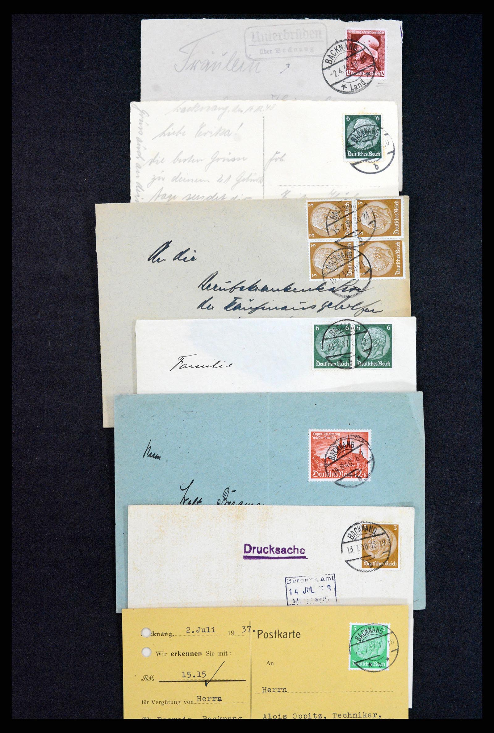 37246 025 - Postzegelverzameling 37246 Duitsland brieven 1900-1950.