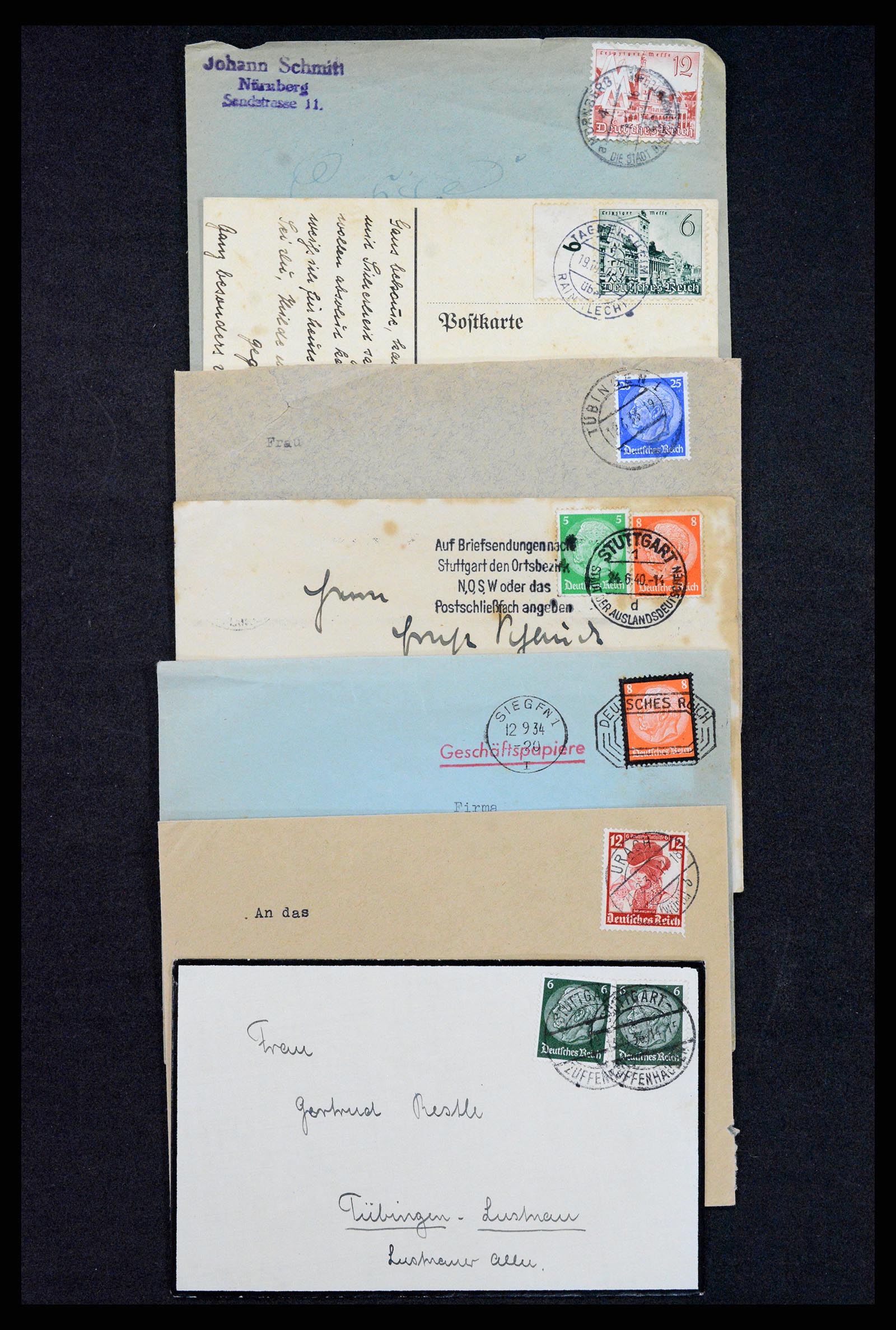 37246 027 - Postzegelverzameling 37246 Duitsland brieven 1900-1950.