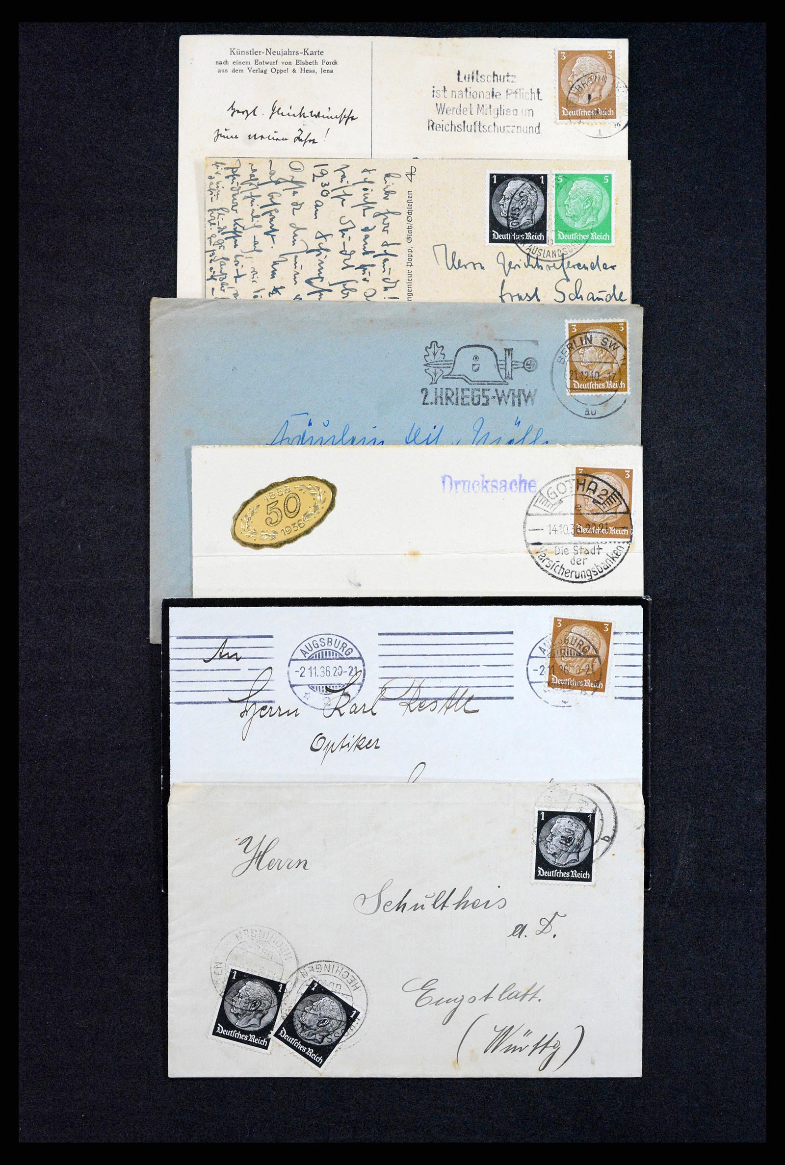 37246 029 - Postzegelverzameling 37246 Duitsland brieven 1900-1950.