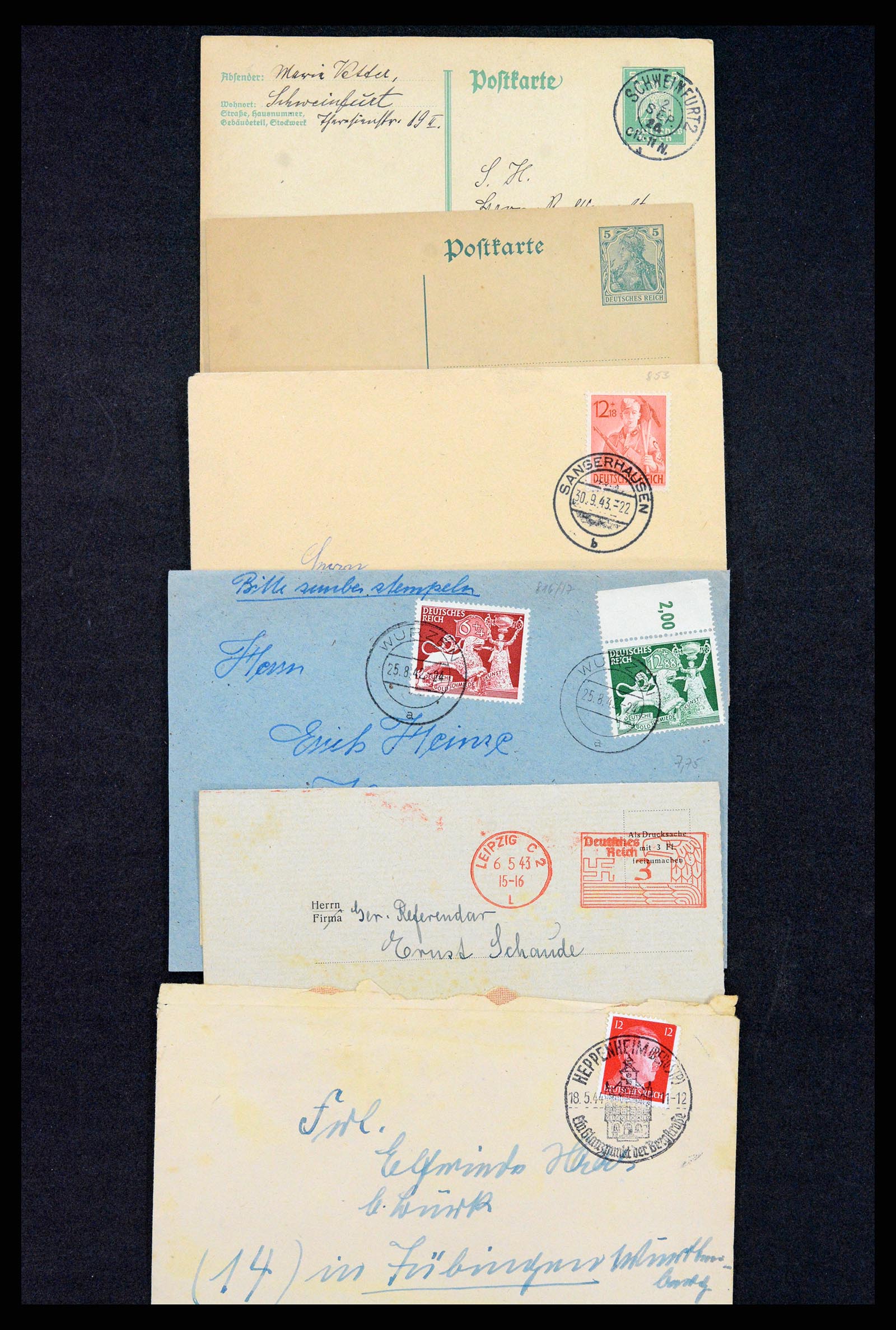 37246 032 - Postzegelverzameling 37246 Duitsland brieven 1900-1950.