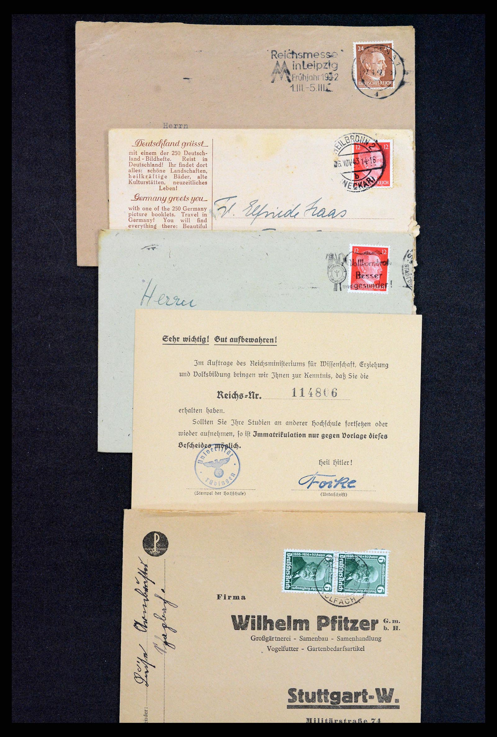 37246 033 - Postzegelverzameling 37246 Duitsland brieven 1900-1950.
