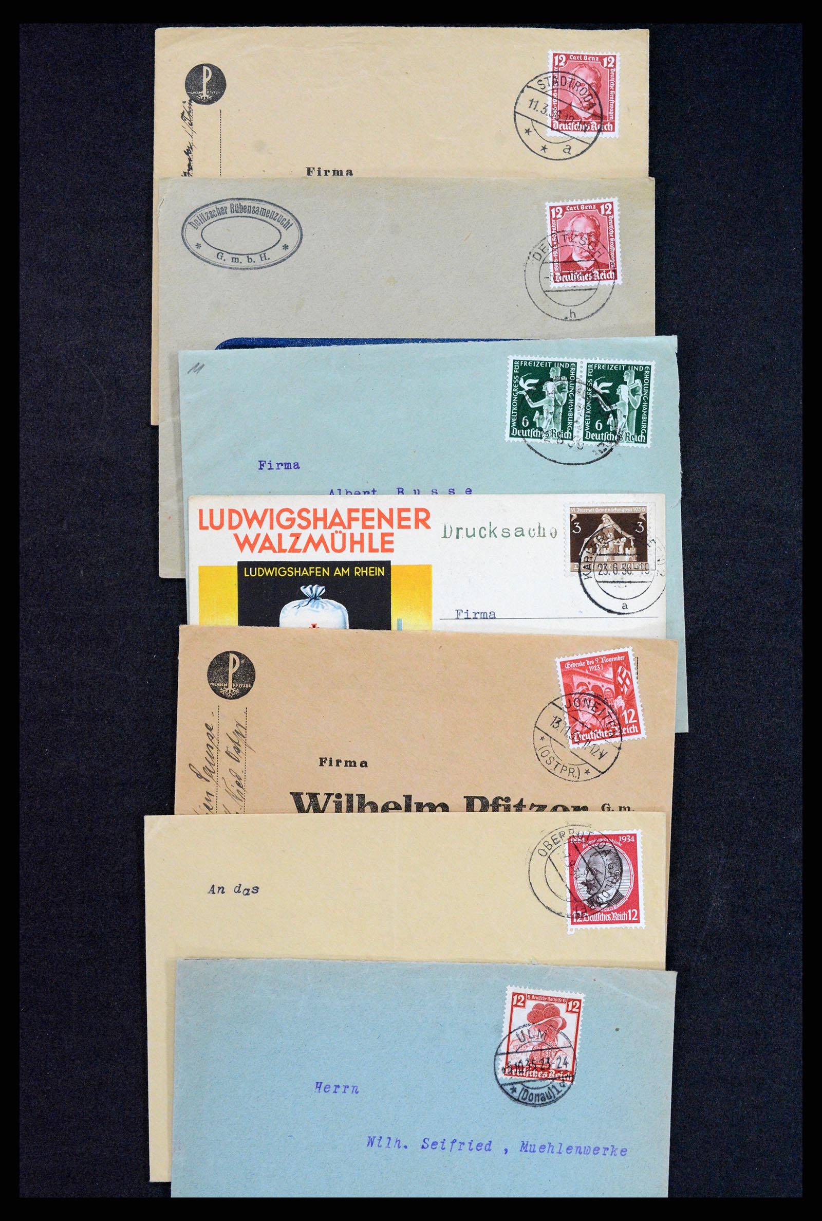 37246 034 - Postzegelverzameling 37246 Duitsland brieven 1900-1950.