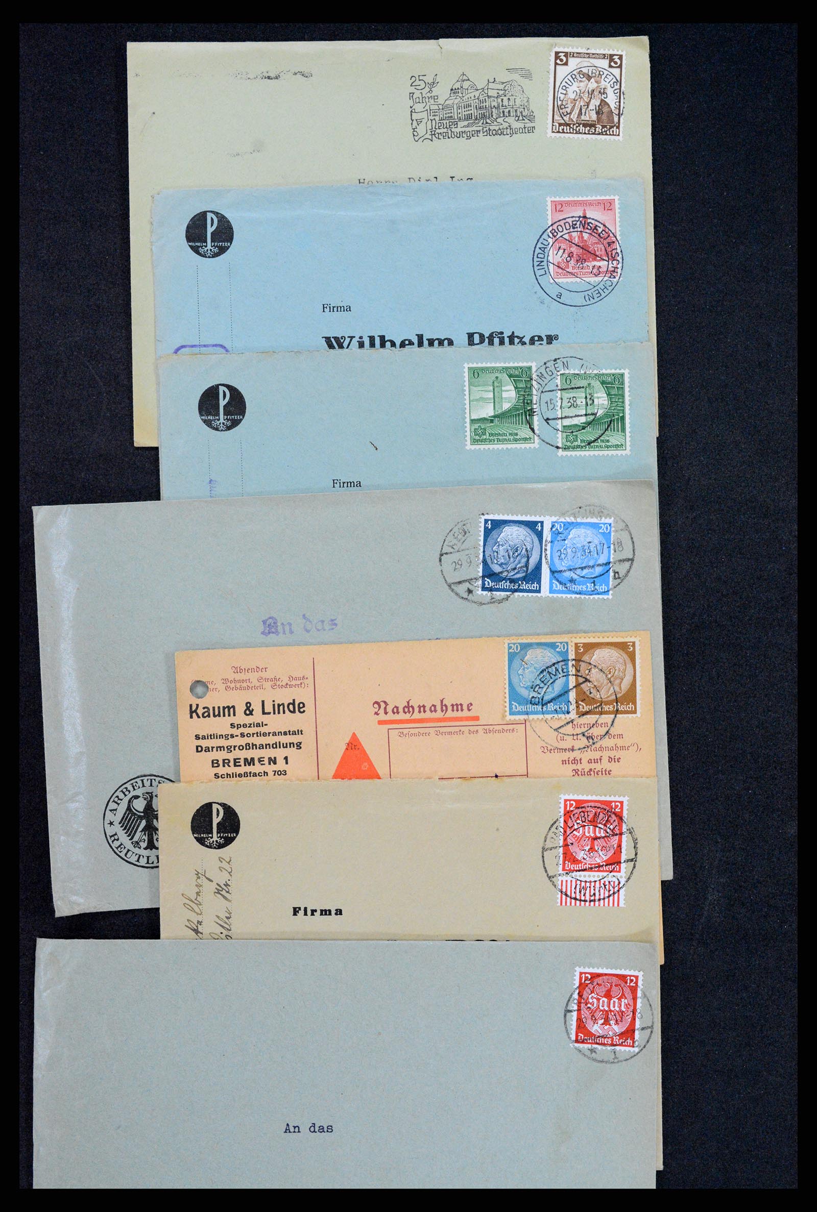 37246 035 - Postzegelverzameling 37246 Duitsland brieven 1900-1950.