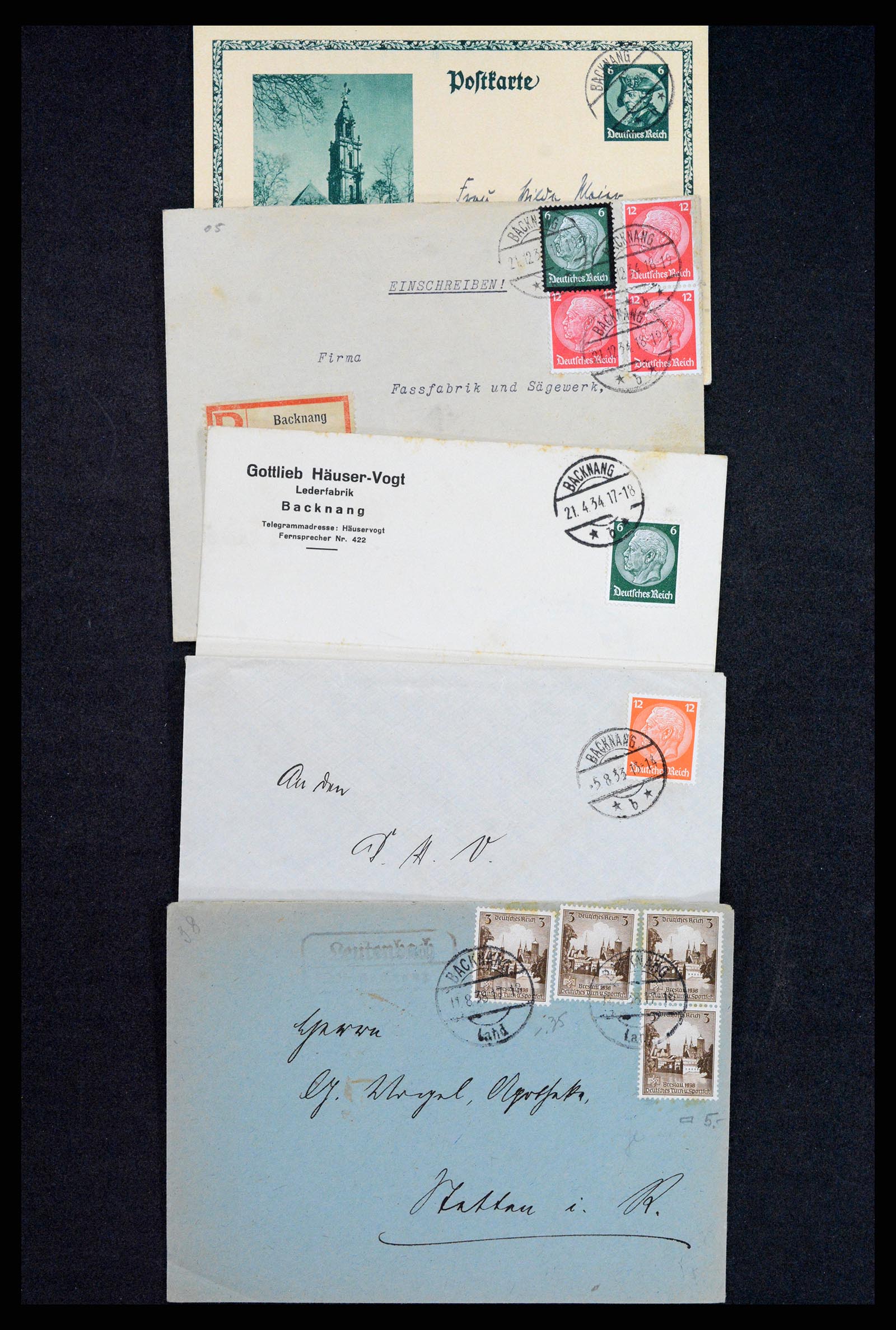 37246 037 - Postzegelverzameling 37246 Duitsland brieven 1900-1950.