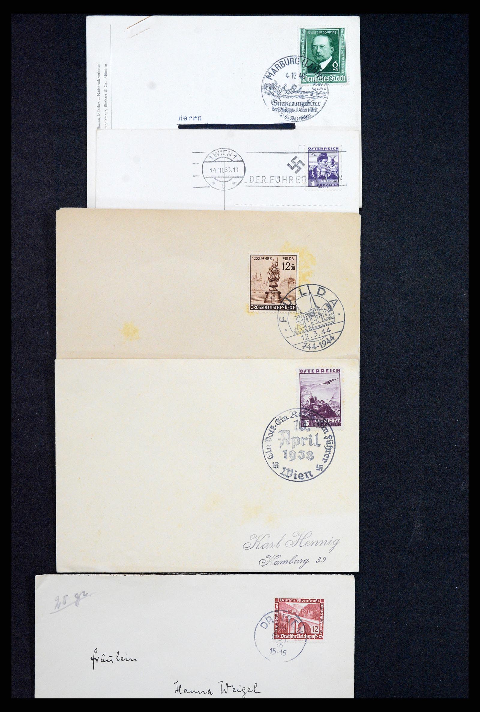 37246 064 - Postzegelverzameling 37246 Duitsland brieven 1900-1950.