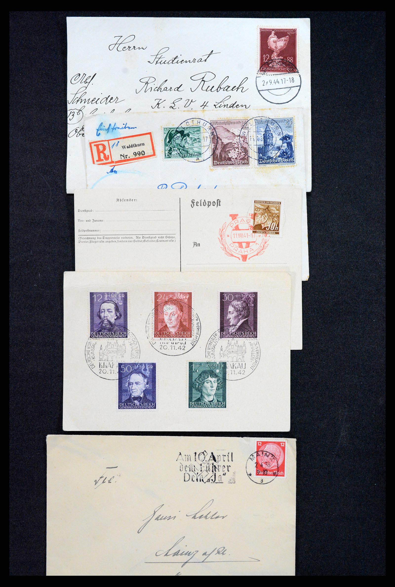 37246 065 - Postzegelverzameling 37246 Duitsland brieven 1900-1950.