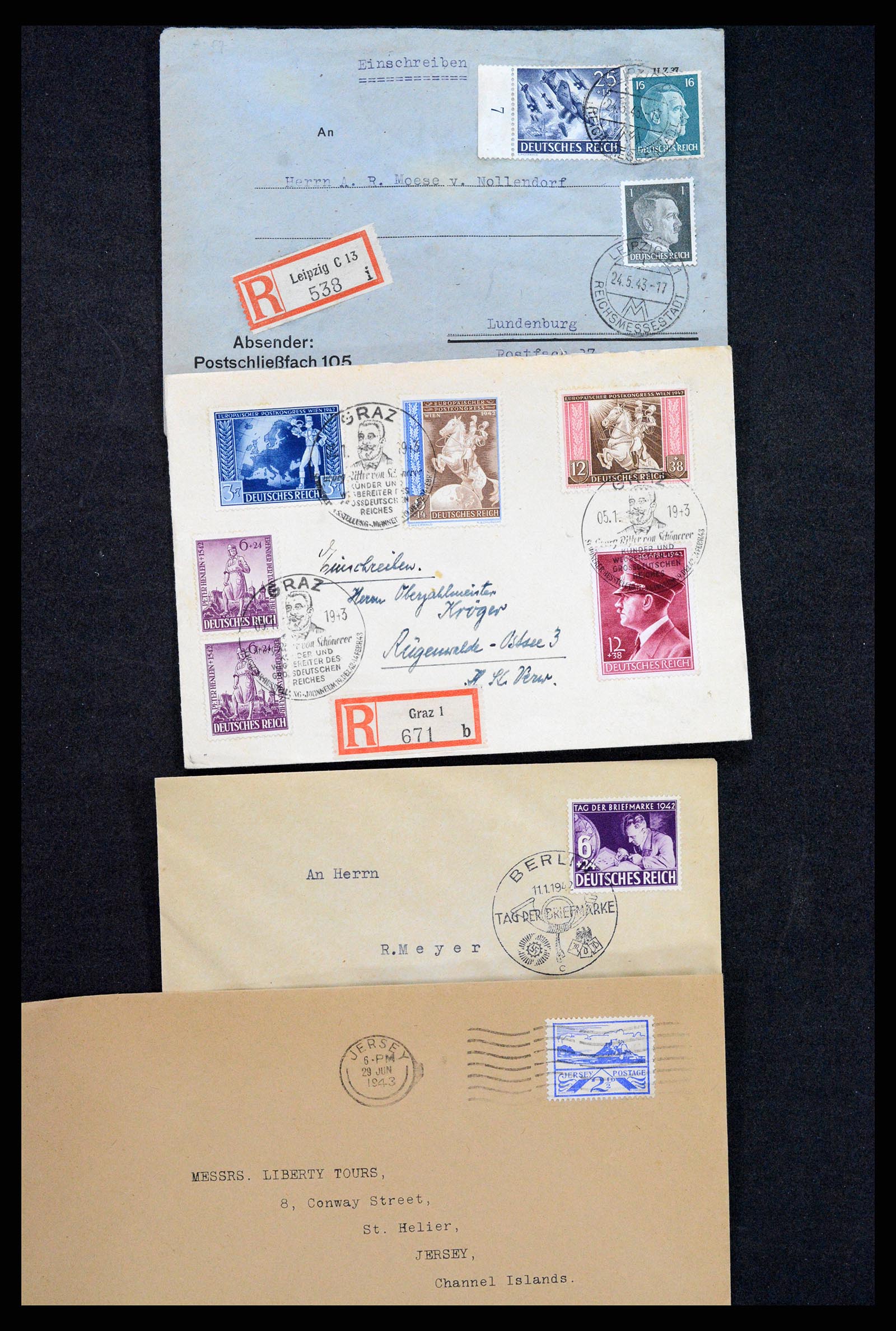 37246 068 - Postzegelverzameling 37246 Duitsland brieven 1900-1950.