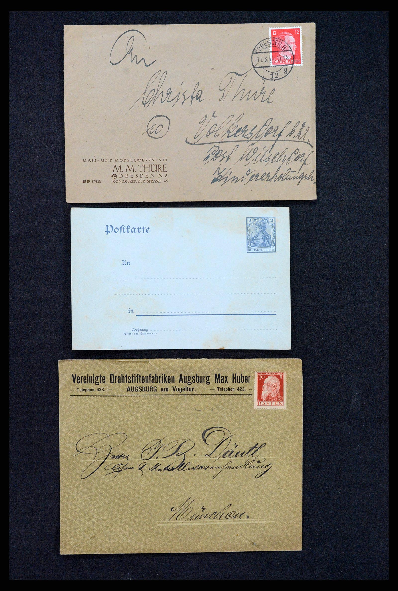 37246 071 - Postzegelverzameling 37246 Duitsland brieven 1900-1950.