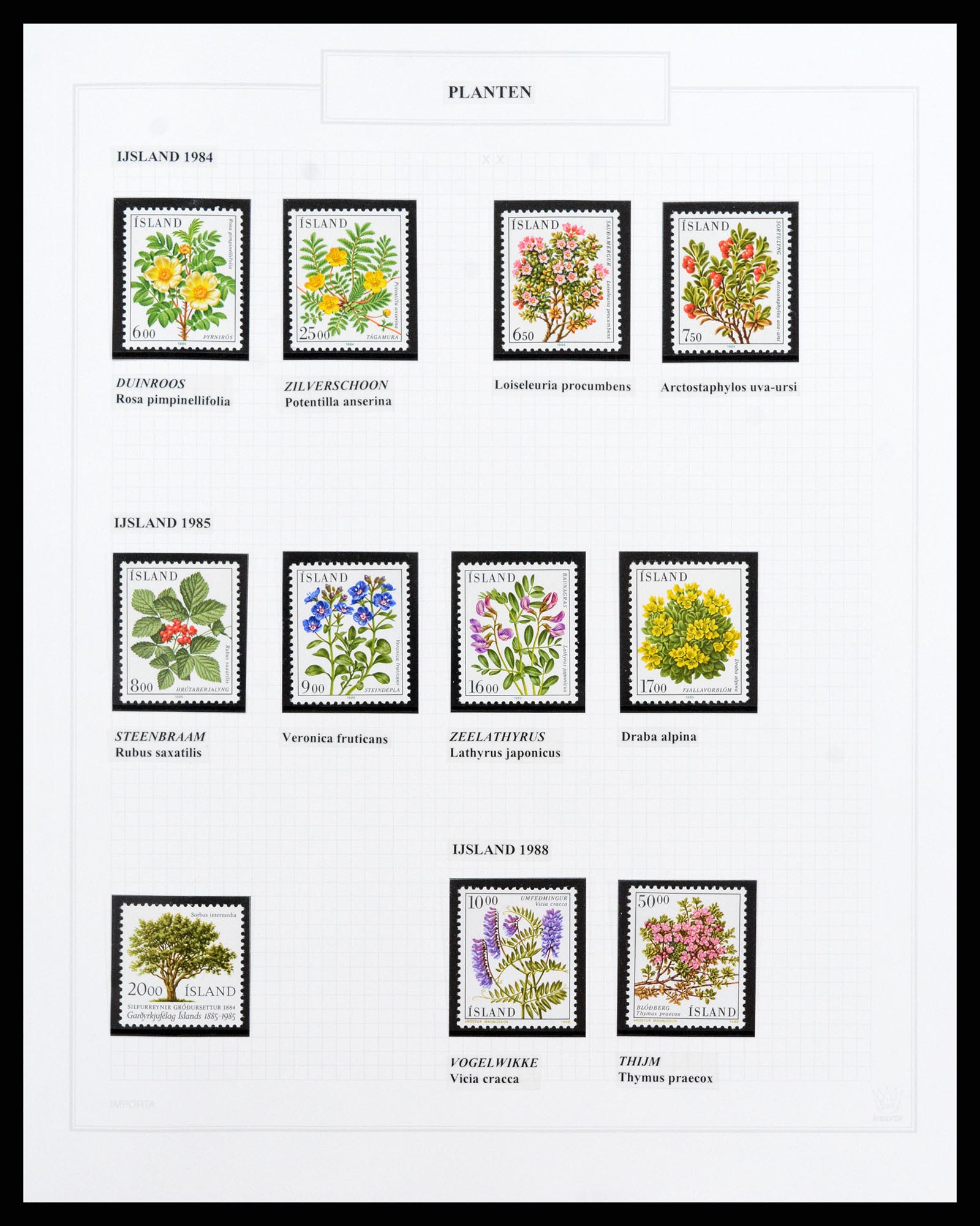 37298 101 - Postzegelverzameling 37298 Motief flora 1953-2000.