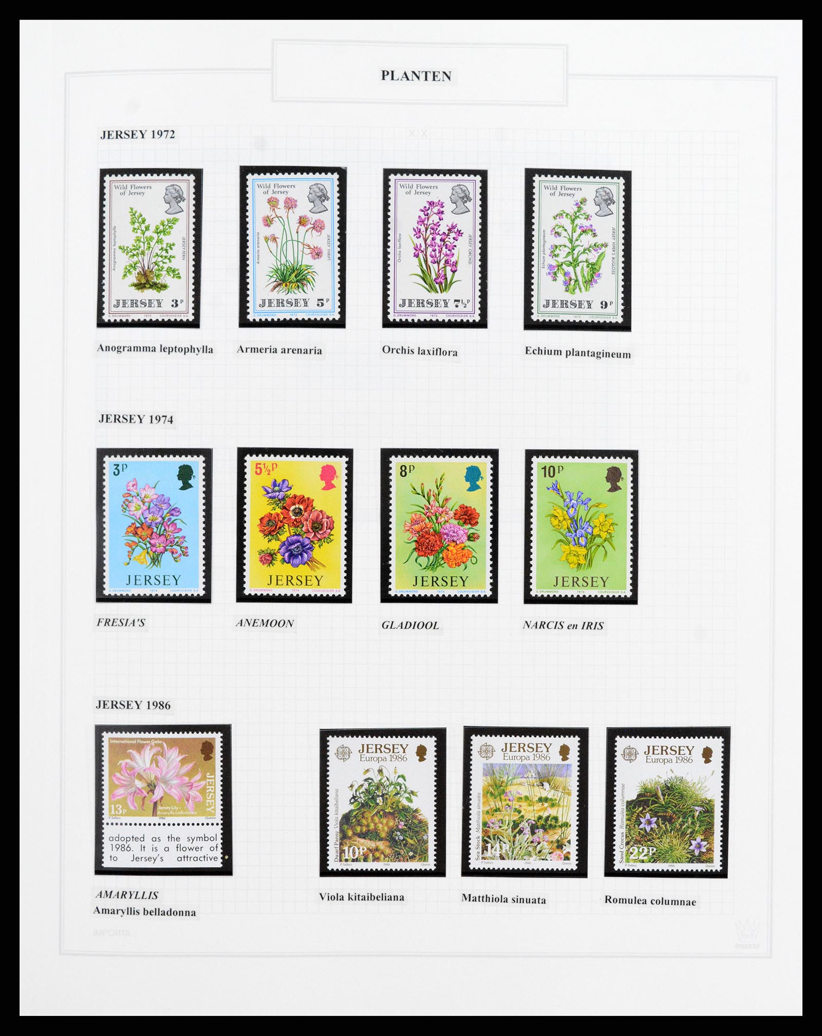 37298 102 - Postzegelverzameling 37298 Motief flora 1953-2000.