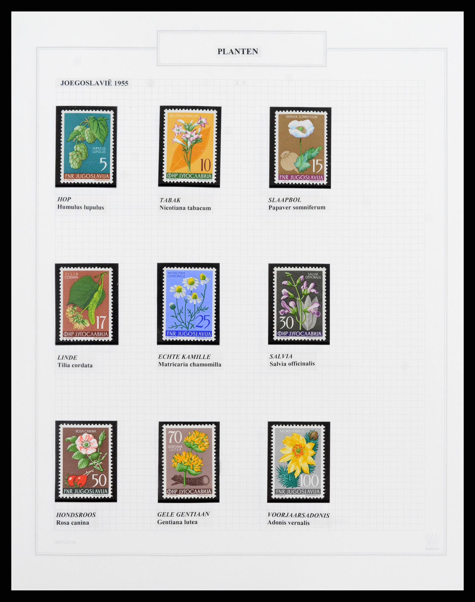 37298 110 - Postzegelverzameling 37298 Motief flora 1953-2000.