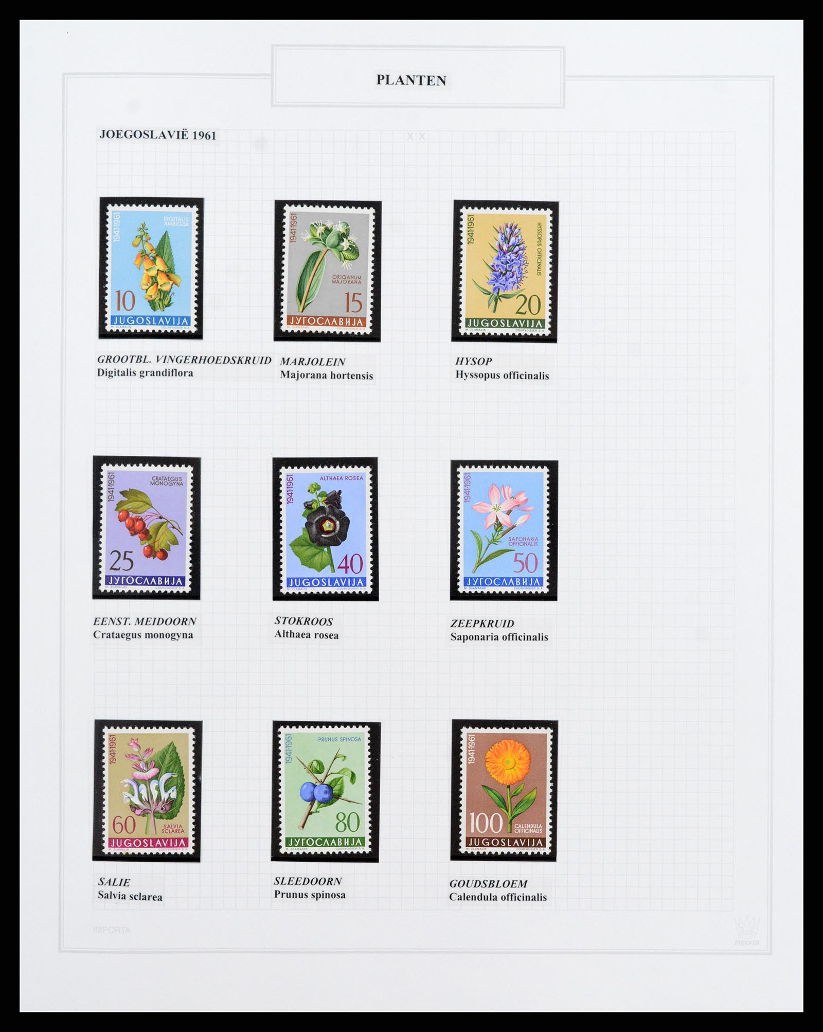 37298 113 - Postzegelverzameling 37298 Motief flora 1953-2000.